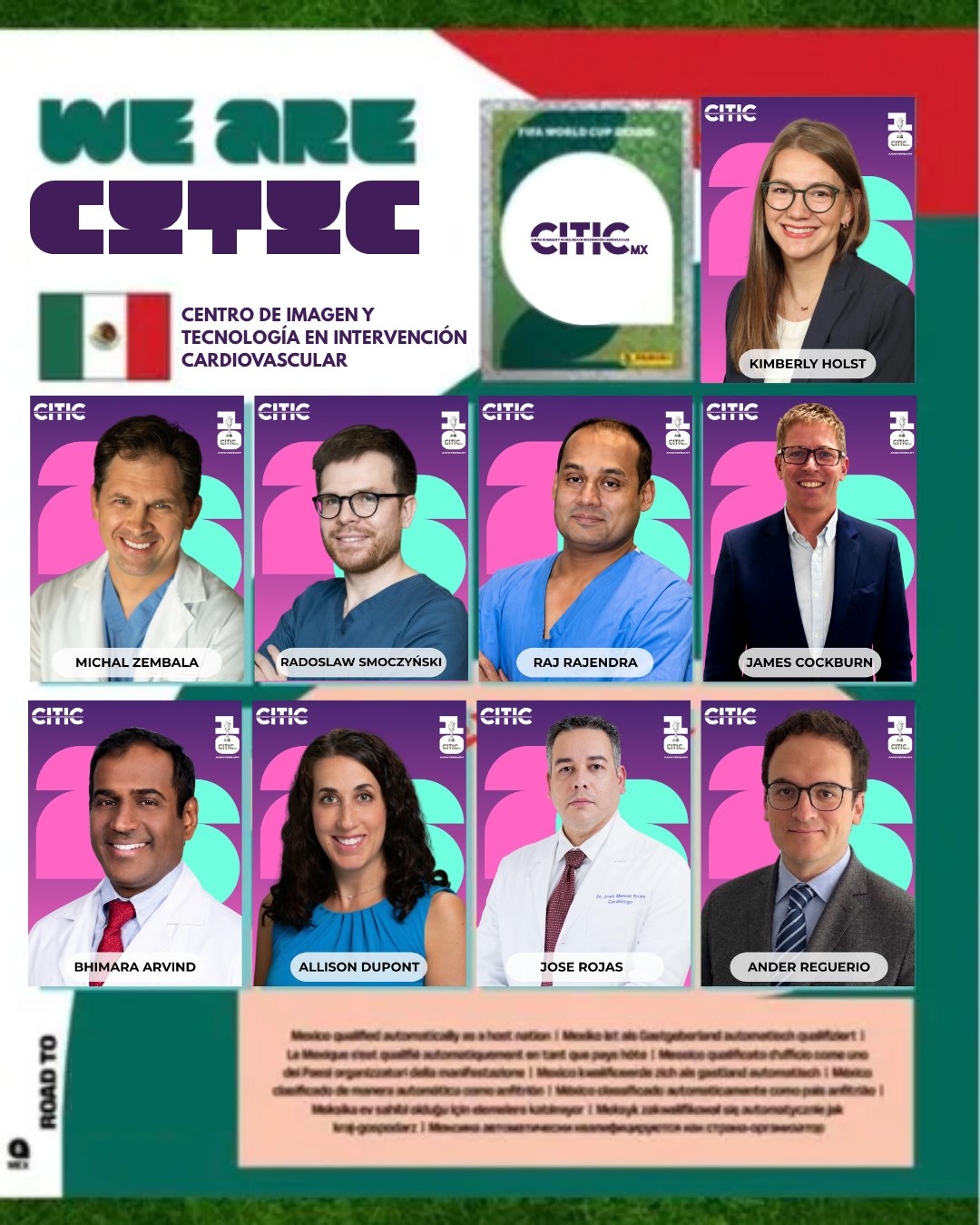 🌍🚀 La experiencia internacional de CITIC sigue creciendo.
Grandes referentes de la cardiología y la innovación médica se suman a esta edición para compartir su visión, experiencia y conocimiento con toda la comunidad médica:
Kimberly Holst, Michal Zembala, Radoslaw Smoczynski, Raj Rajendra, James Cockburn, Bhimara Arvind, Allison Dupont, José Rojas, Andar Reguerio, Nathan Sandeep, Anna Sannino, Fernando Hurtado, Andrés Garzona, Edgar Avilés, Gianluca Pontone, Jorge Sandoval, Manuel Vindas y Miguel Ángel Valdés.
Un programa académico construido junto a líderes internacionales que están transformando el presente y el futuro de la cardiología intervencionista y estructural.
Muy pronto seguiremos revelando más invitados que harán de CITIC 2026 una experiencia única. ✨
Sé parte del encuentro donde convergen la educación, la innovación y la comunidad global cardiovascular.
🔗 Regístrate ahora: https://www.citicmx.com/registro
#CITIC #CITIC2026 #Cardiología #CardiologíaIntervencionista #InterventionalCardiology #StructuralHeart #InnovaciónMédica #EducaciónMédica #CardioEducation #GlobalFaculty #MedicalCongress #CardioInnovation #LiderazgoMédico