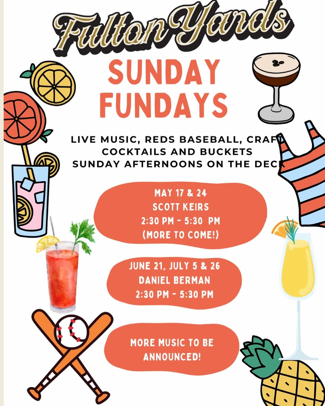 Our Sunday Fundays are back! ☀️🌻🍉
Celebrate the holiday weekend on our patio with live music and our summer craft cocktails.
#thingstodocincy #MDW