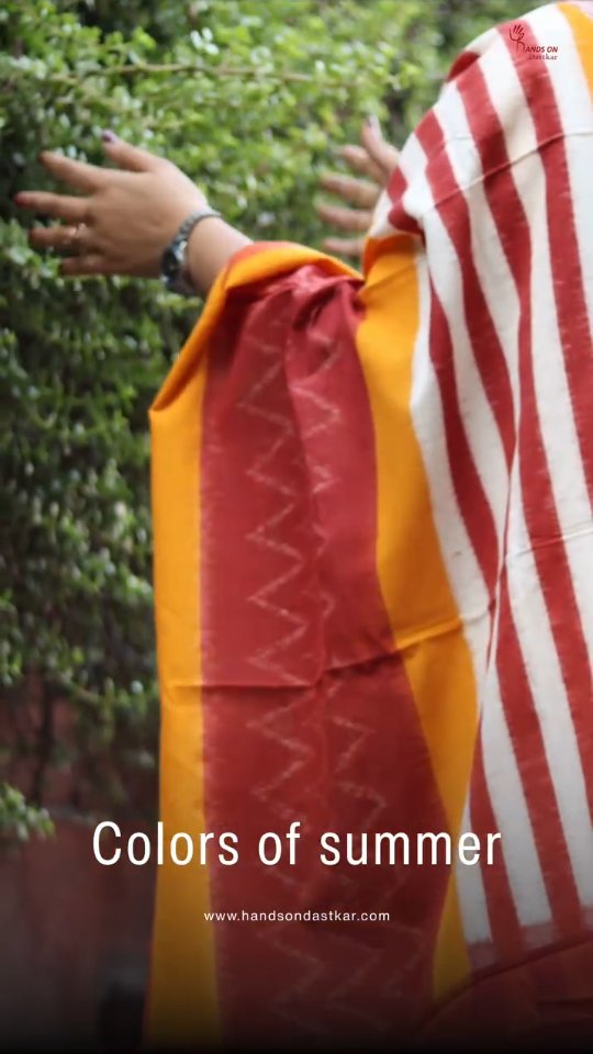 The vibrant colours of summer tied & dyed into wondrous ikat patterns lovingly woven on handlooms of Andhra Pradesh.
Do check out the summery, flowy, drapey dupattas on www.handsondastkar.com
#shopnow #summerstyle #indianfashion #andhrapradesh #ethnicwear
(dupatta, ikat, andhra pradesh, handloom, handmade, handwoven, summer collection, ethnic fashion, handcrafted fashion, slow fashion)