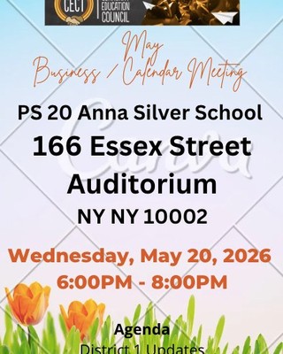 CEC 1 May Business / Calendar Meeting 05/20/2026