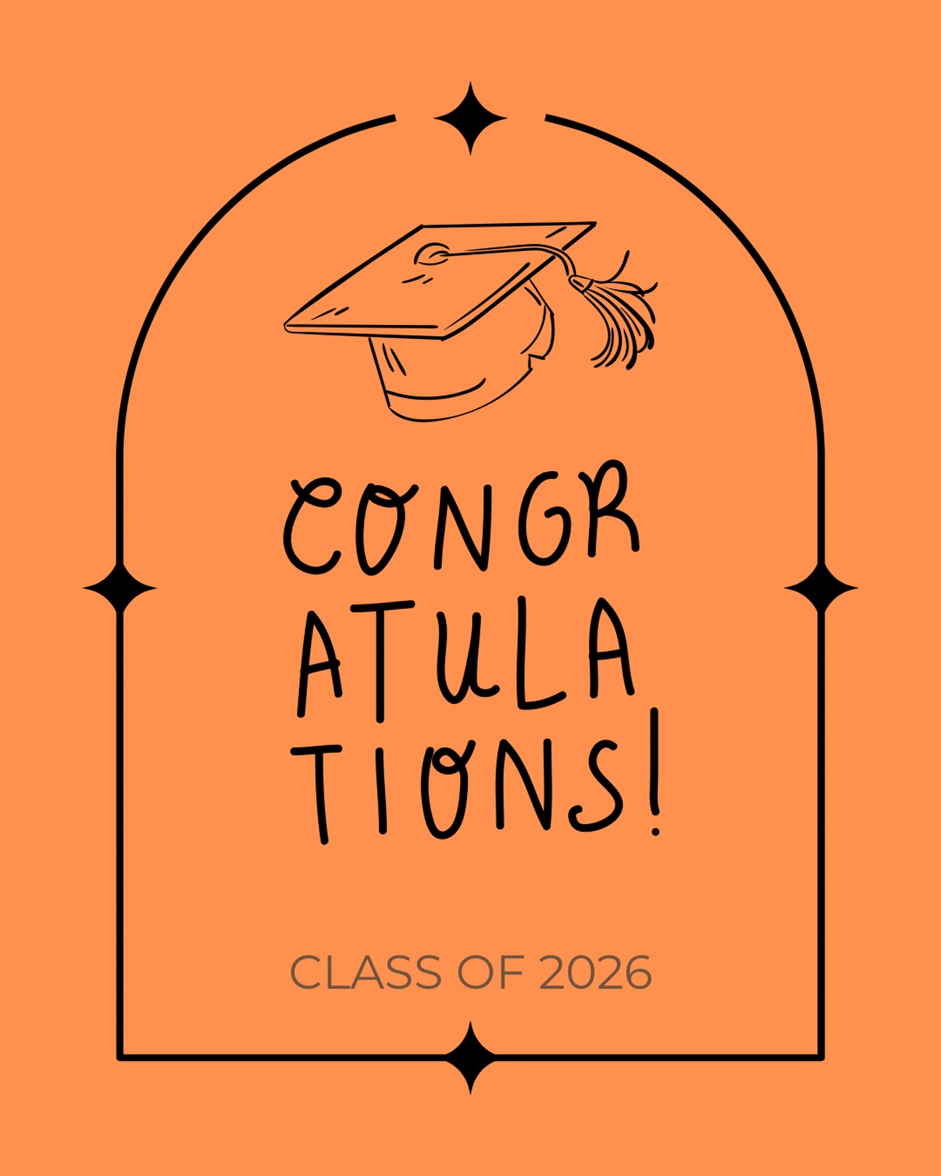 CONGRATULATIONS to the class of 2026 GRADUATES🧡🖤🎓