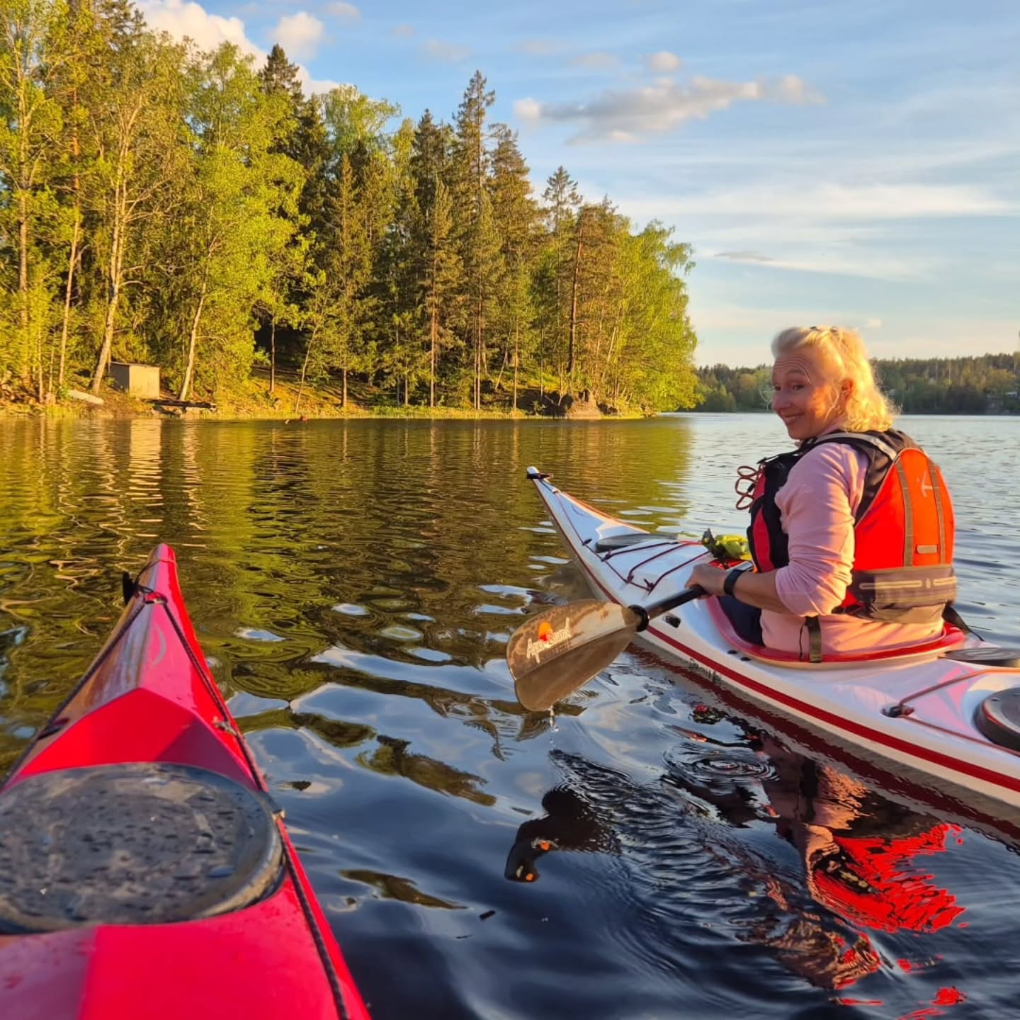 Tystnad
Fören som klyver vattnet
Fåglar
Kvällssol
Vattenplask
Hoppande fiskar
Total närvaro
En väldigt skön fredagskväll för min del, vad har du gjort ikväll?
🧜♀️Marie 🧜♀️