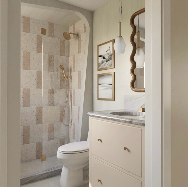 A little softer, a little more tailored, and very much designed to last beyond one phase.
Two kids’ baths we just presented, each with its own quiet personality.
#kidsbathroom #condorenovation #southfloridainteriors #southfloridahomes #palmbeachinteriors