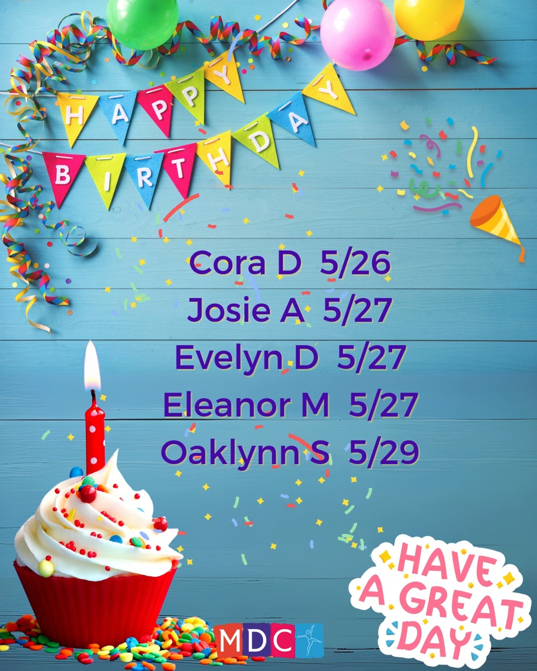 Happy birthday to our dancers celebrating this week! 🥳🎈 Enjoy YOUR day!