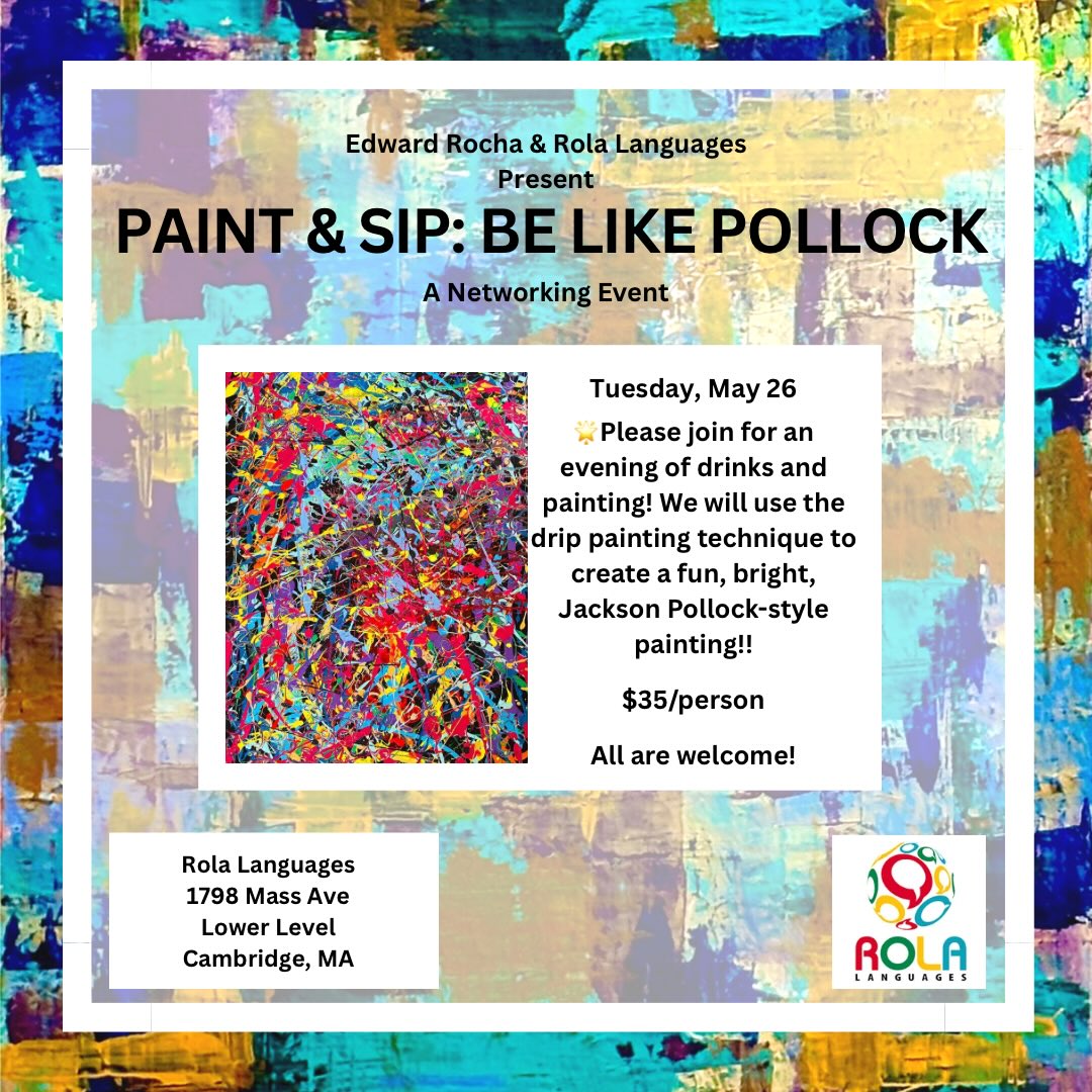 Join us this Tuesday for a fun paint and sip at Rola!! $35 per person a free wine! Sign up at RolaLang.com!
.
.
.
.
.
#activities #boston #fun #cambridge #classes