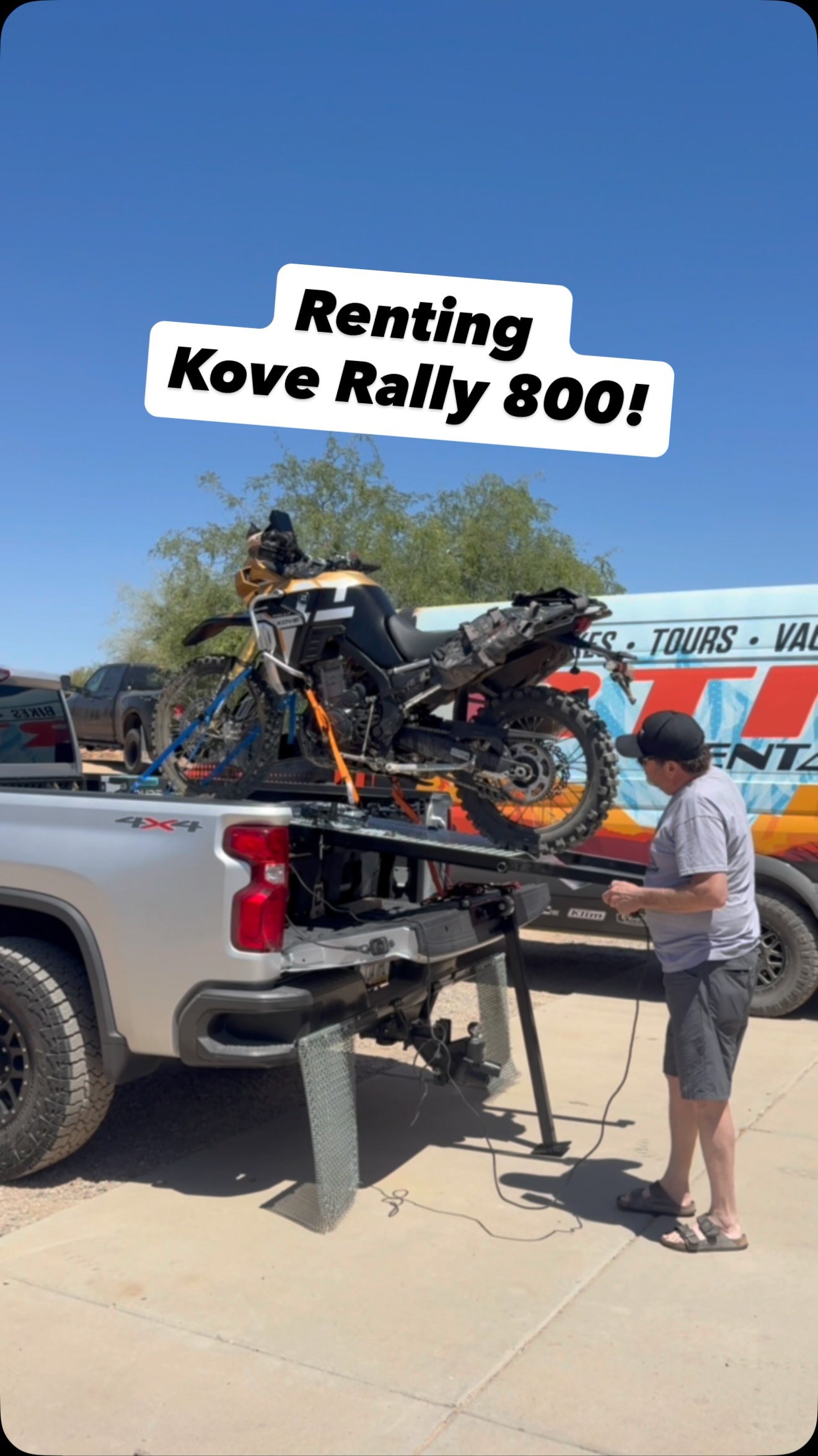 He's renting the Kove 800 before he buys one