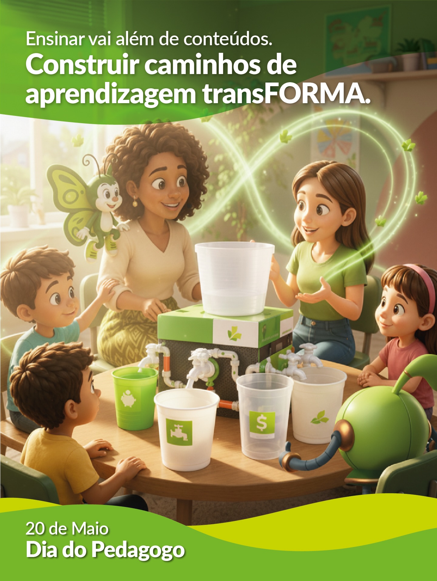 Existe uma sensibilidade rara em quem escolhe dedicar a vida à aprendizagem humana.
O pedagogo percebe o que muitas vezes passa despercebido. Observa processos, acolhe dificuldades, reorganiza caminhos, conecta pessoas, escuta o que nem sempre é dito e transforma desafios em possibilidades de desenvolvimento.
Muito além de conteúdos, existe um trabalho profundo de construção cotidiana. Um olhar que ajuda a escola a fazer sentido. Que aproxima, orienta, fortalece e contribui para formar pessoas mais preparadas para viver, conviver, decidir e construir seus próprios caminhos de forma colaborativa.
Na Oficina das Finanças, acreditamos que a educação acontece justamente nesses processos. Na escuta, na intenção, no cuidado com cada estímulo e na capacidade de transformar a aprendizagem em algo vivo, significativo e conectado com a realidade dos alunos.
Hoje, nosso reconhecimento é para todos os pedagogos que tornam a educação mais humana, sensível e transformadora todos os dias. 💚
#OficinaDasFinanças #DiaDoPedagogo #EducaçãoDeComportamentosFinanceiros #EducaçãoQueTransforma