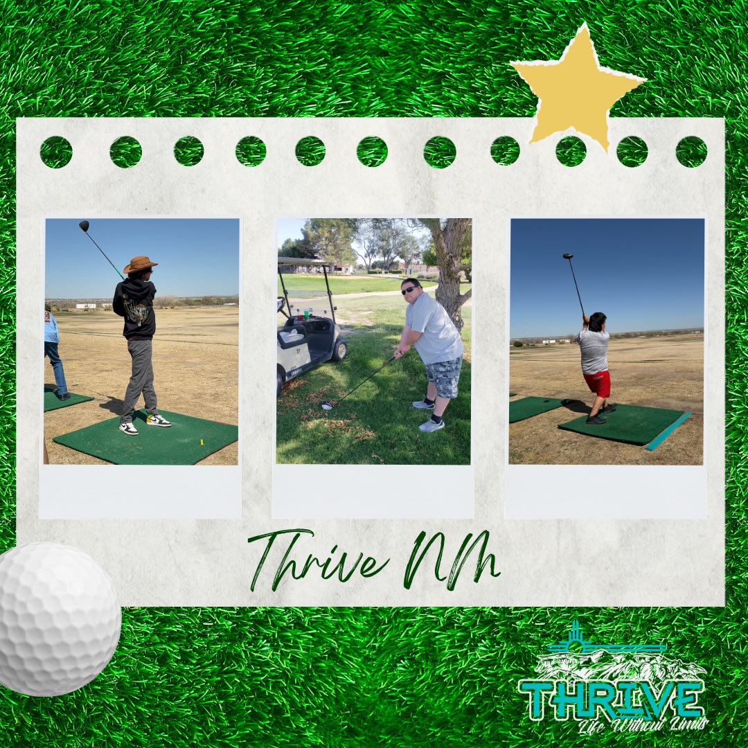 We hope everyone is having a great week so far!
Just a reminder that our Driving Range event is happening tomorrow and we can’t wait to see everyone there ⛳️ Whether you’re a pro or just coming for fun, it’s going to be a great time together.
See you tomorrow! 🌟
#ThriveNM #LifeWithoutLimits #ThrivingTogether