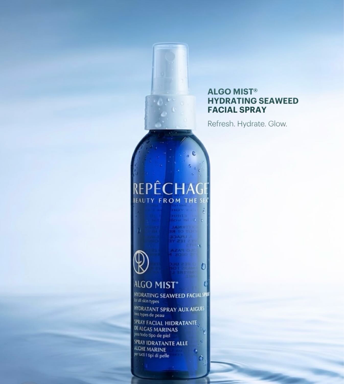 REPECHAGE ALGO MIST HYDRATING SEAWEED SPRAY💦💦 Gives skin a boost of instant hydration. Algo Mist is a unique moisturizing spray mist that contains a combination of seaweed extract and other rich natural ingredients to help keep skin feeling smooth and soft anytime.
The perfect addition to any skincare routine. #repechageskincare #healthyskin #glowingskin #allskintypes #travelmusthave