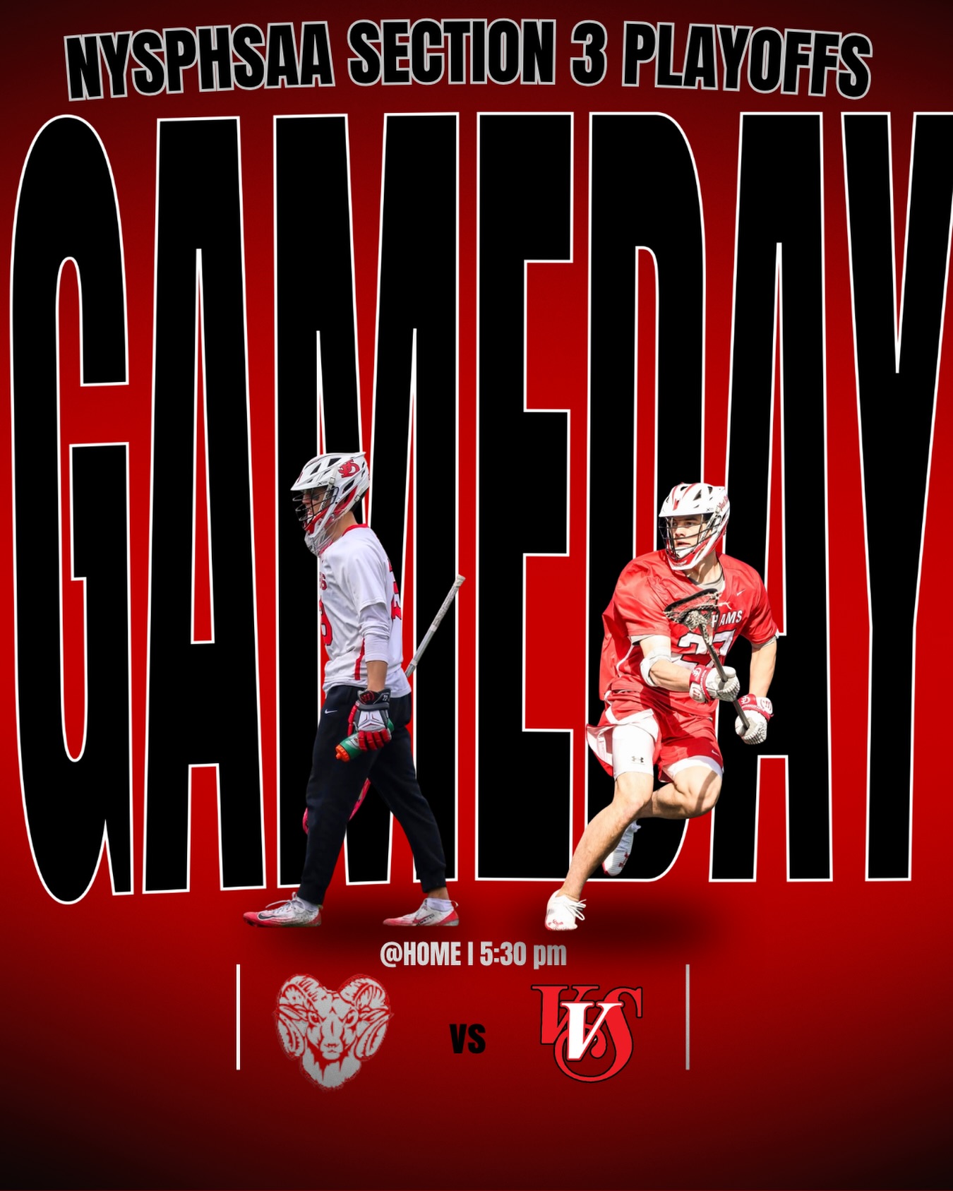 Home game and first round of sectionals for the boys today at 5:30 against Vernon Verona Sherrill high school.