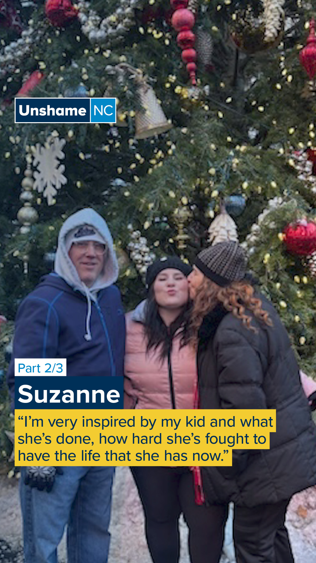 Suzanne and her daughter Jacqueline have grown much closer since Jacqueline has pursued her recovery from substance use disorder (SUD). Suzanne feels so lucky to have their relationship restored, and is so proud of the work Jacqueline has put in to become a peer support specialist. "I get to see her use her experience to help other people," Suzanne says with pride. Jacqueline inspires Suzanne every day, and she is deeply grateful for their renewed bond. 🌷🫂
