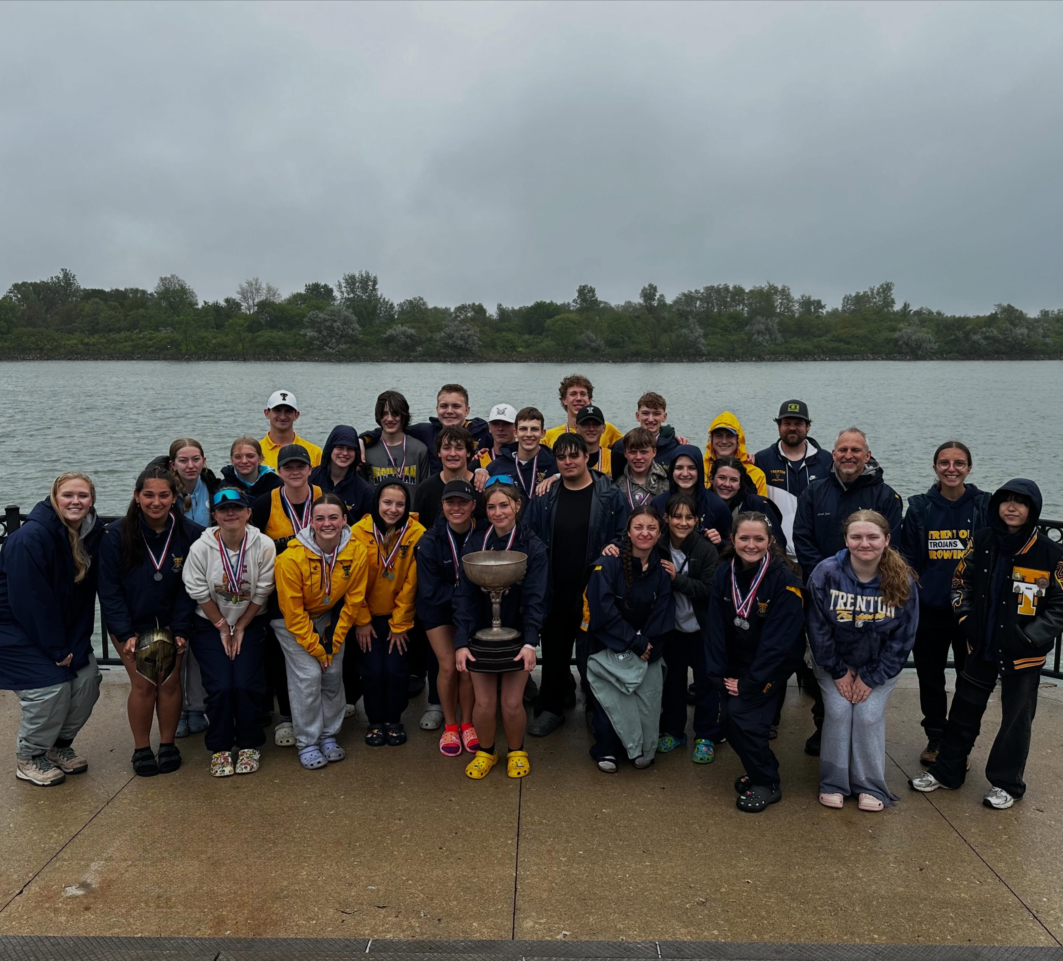 WyHi 2026 🚣♂️🌧️ It was a rainy regatta to remember. The wind was blowing, the rain was falling, and the water was ripping. 4th place overall, 3rd place on the women’s side, and 5th place on the men’s side for points trophies. For some it was the end of their first season as a part of our crew, and others it was their last race out on the water ending a successful high school career. We had an amazing season this year and are looking forward to the next!
First place 🥇- Women’s Varsity 4x
Second place 🥈- Men’s Varsity 2x
Second place 🥈- Men’s Novice 4+
Second place 🥈- Women’s Varsity 8+
Second place 🥈- Women’s Junior 4+
Third place 🥉- Men’s Varsity 1x
#rowing #trentoncrew