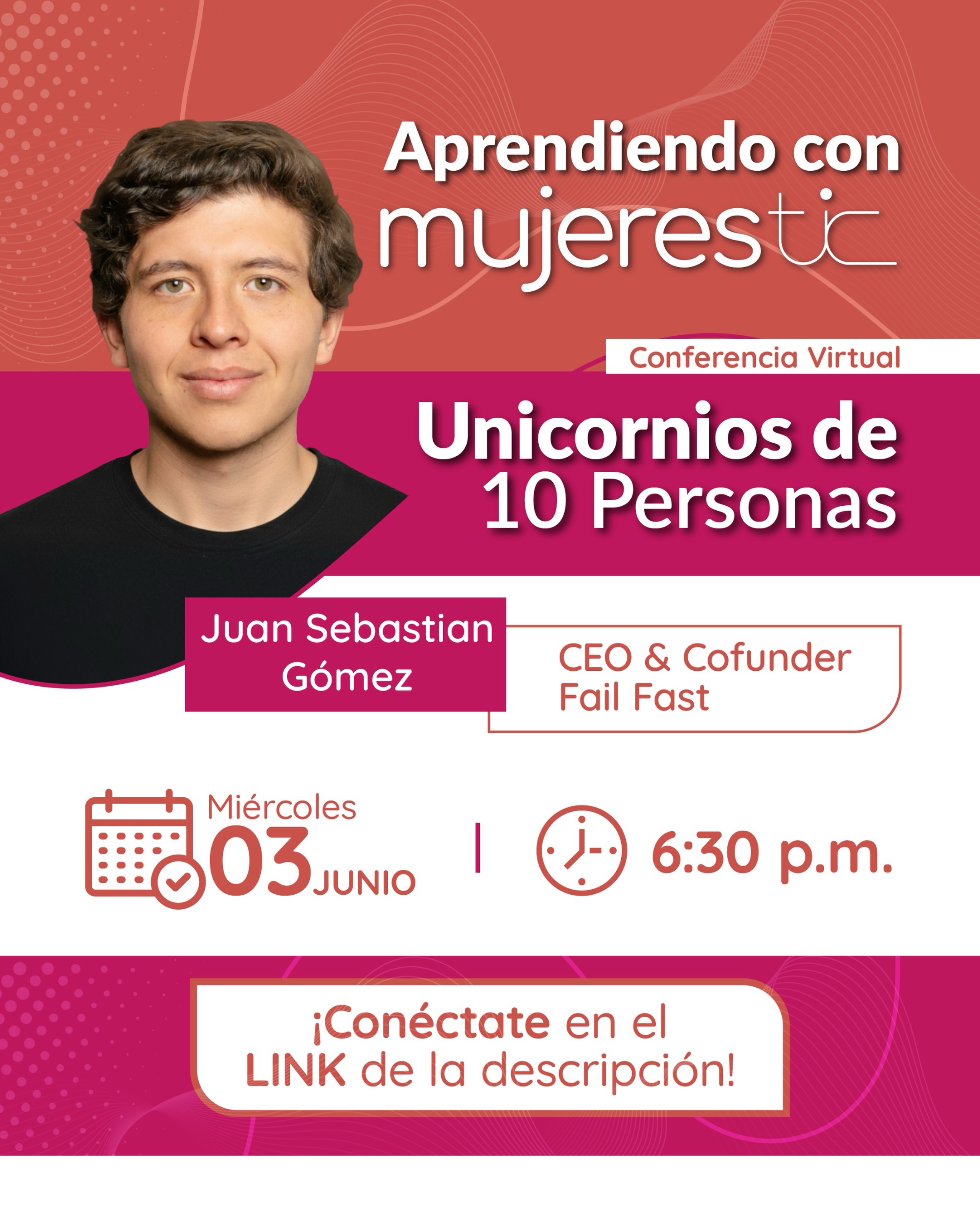 🚀 ¿Sabías que es posible construir startups unicornio con equipos pequeños y altamente eficientes?
En nuestro próximo espacio de Aprendiendo con Mujeres TIC, conversaremos con Juan Sebastián Gómez, CEO & Cofounder de Fail Fast, sobre cómo crear compañías de alto impacto con equipos de solo 10 personas. ✨
🗓️ Miércoles 03 de junio
⏰ 6:30 p.m.
💻 Conferencia virtual
Una conversación imperdible sobre innovación, emprendimiento y el futuro de las startups digitales.
🔗 ¡Conéctate en el link de la descripción!
#MujeresTIC #AprendiendoConMujeresTIC #Innovación #Startups #TransformaciónDigital Emprendimiento Tecnología FailFast Unicornios