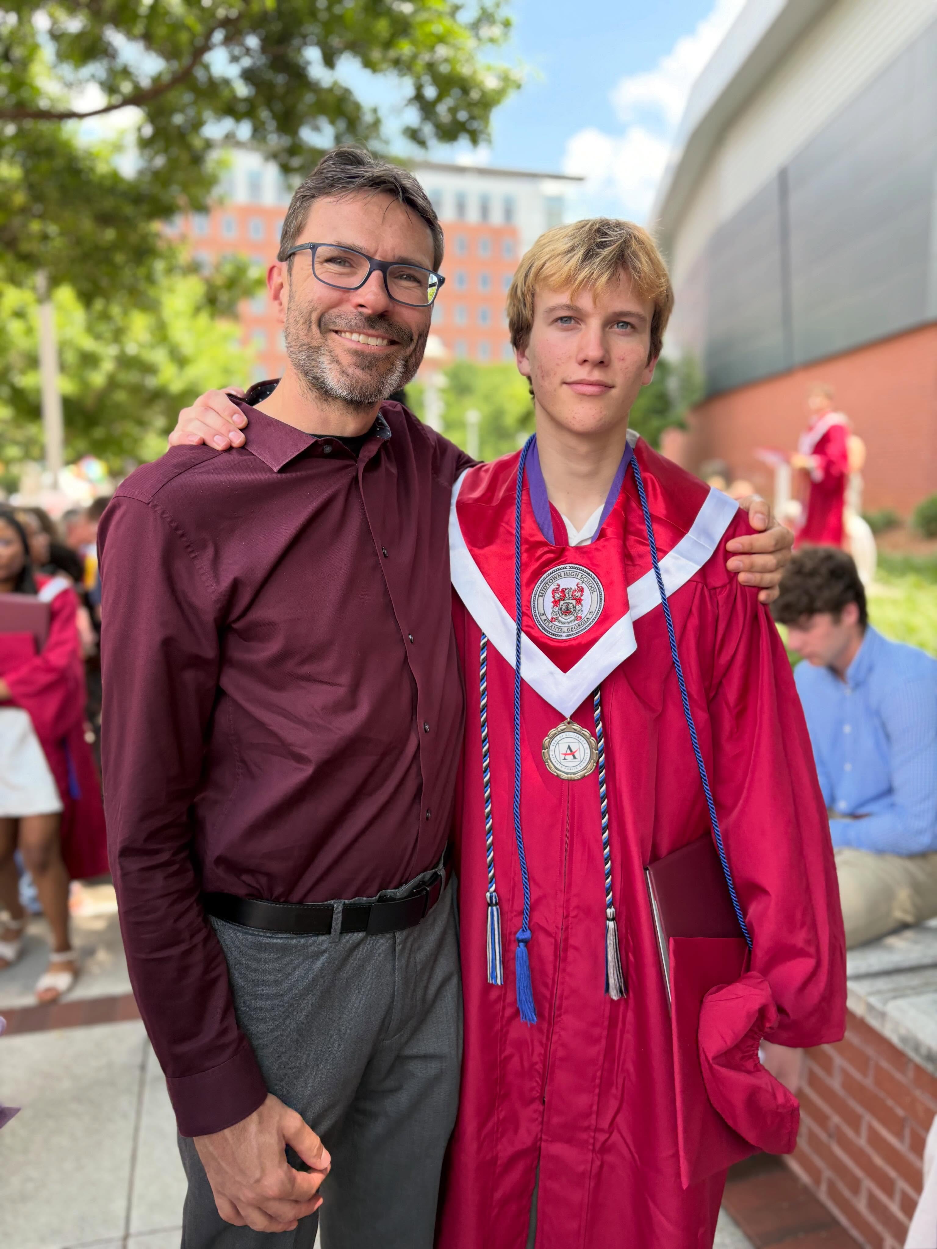 So proud of Jakob graduating from highschool today. Looking forward to hearing all about his adventures at the university of north Texas, where he will study classical bass.