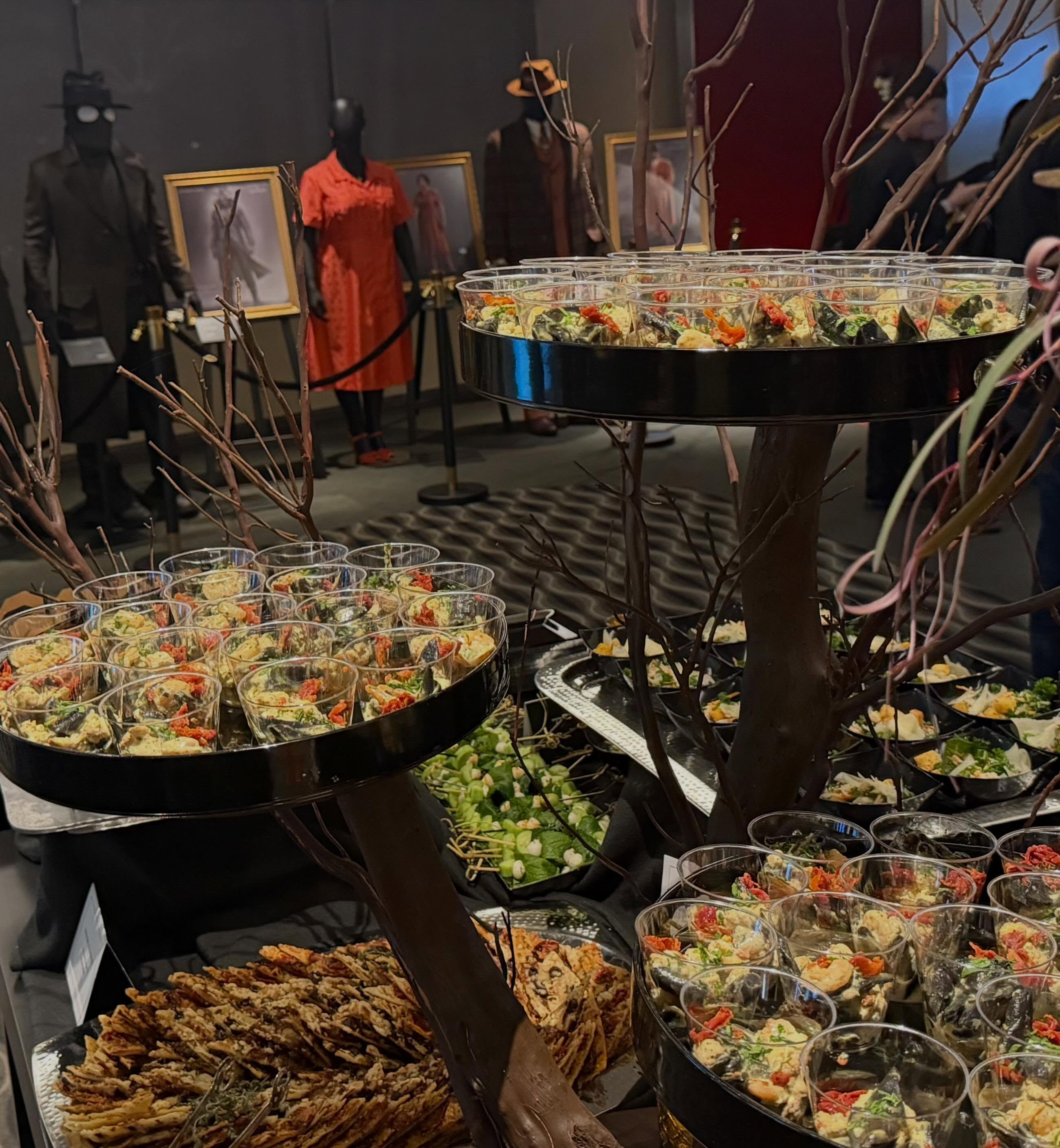 @spidernoirprime #reception #screening #fullhouse #appetizers #espressomartini