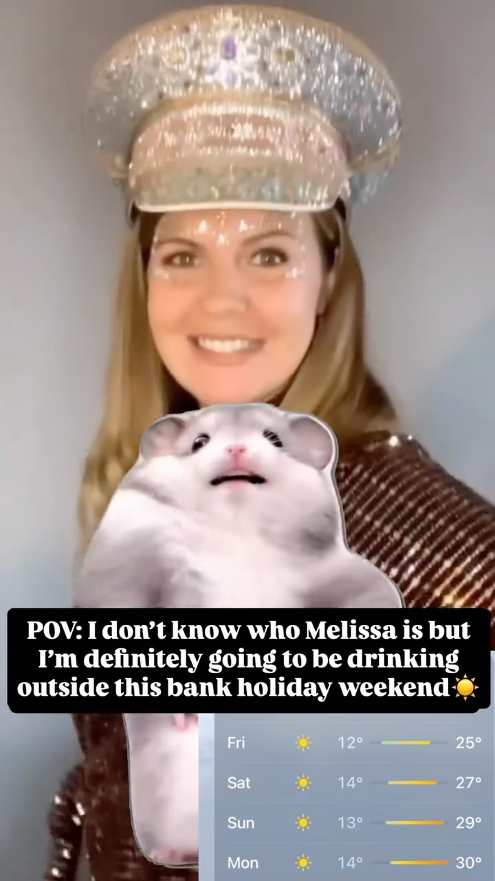 ✨MELISSAAAAA✨ Bank holiday + good weather = legally required to drink outside ☀️🍹
.
.
#melissa #drinkingoutside #funnymeme