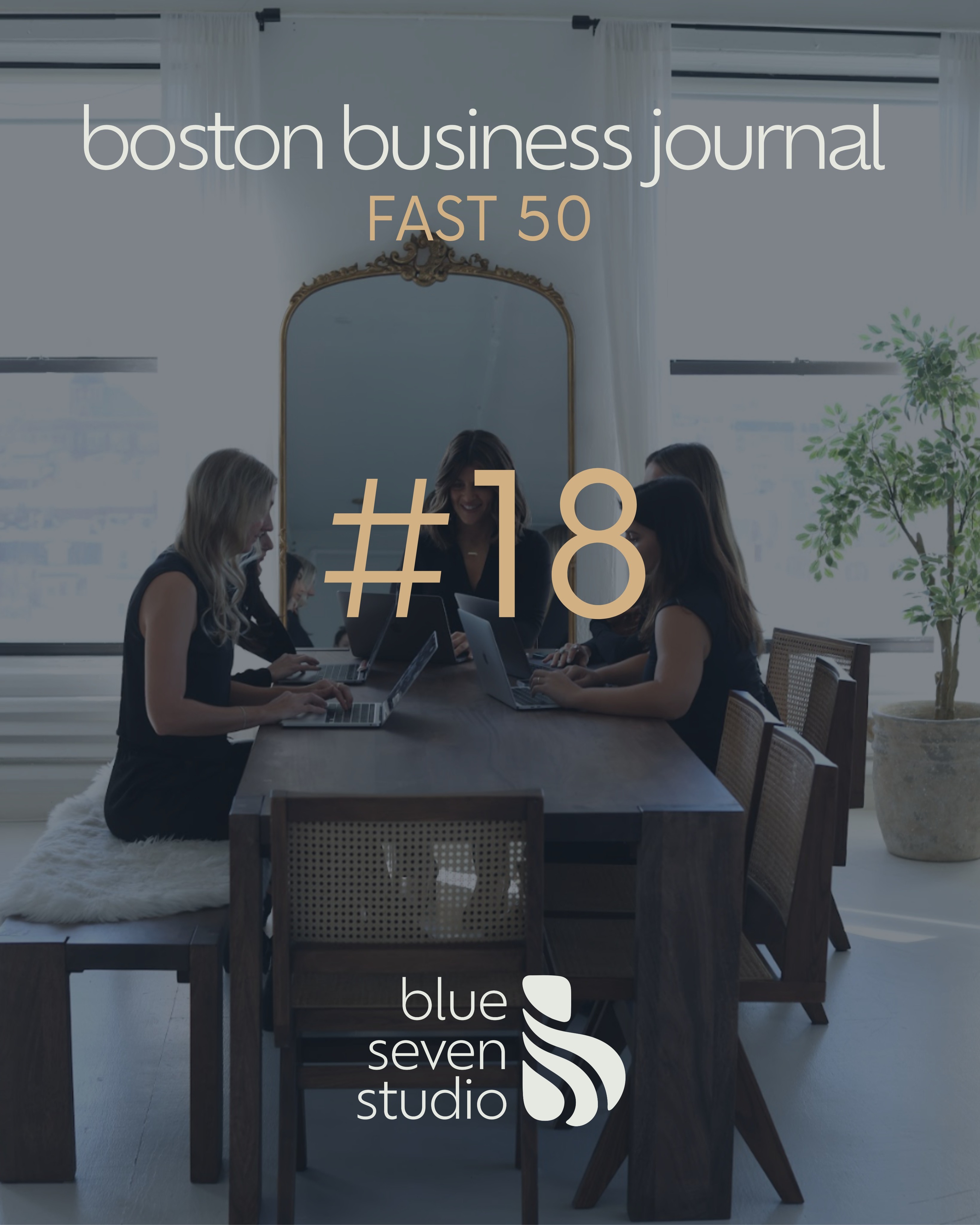 We are incredibly excited to share that Blue Seven Studio has been ranked #18 on the @bostonbusinessjournal 2026 Fast 50 list, recognizing the 50 fastest-growing private companies in Massachusetts.
This recognition is such an honor for our team and a reflection of the incredible clients, partners, and friends who have trusted us over the last 6 years.
Since day one, our focus has been on investing in our clients’ growth, embracing new technology, and bringing a more modern, integrated approach to marketing for brands across New England.
We are so grateful to everyone who has been part of our growth and are excited for what’s ahead for Blue Seven Studio. 👏