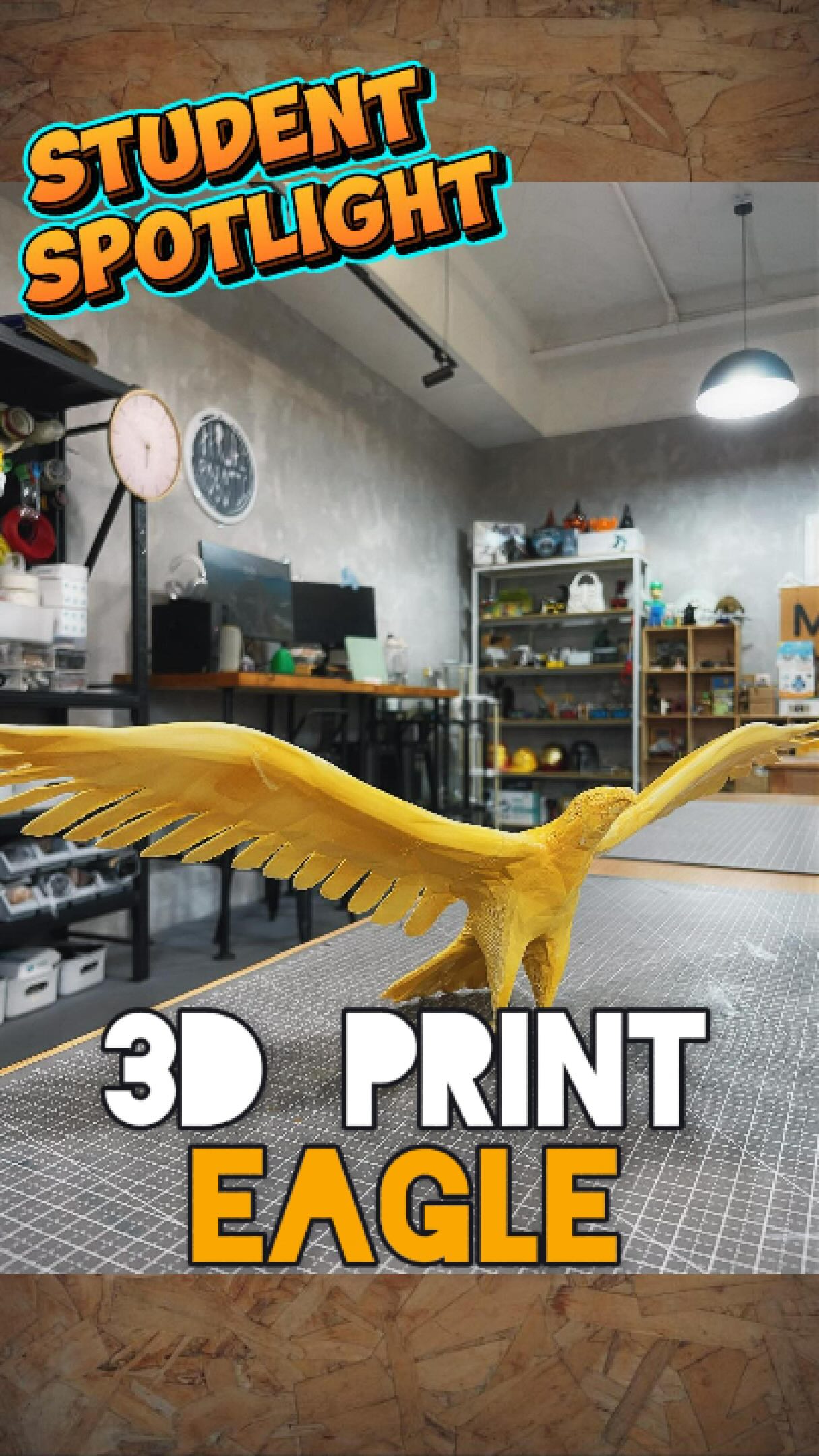 William has been with our maker family for two months now. He’s super friendly, never shy, and can talk to anyone of any age. Like all of us, he loves to tinker, learn, and make new things.
This eagle was for his GWIS school project. It was printed in 3 parts in PLA, with about 10 hours of print time, then finished with sanding and spray paint for the final look.
#HarukiRoboticsLab #3DP #Tinkercad #Autodesk #Coding Maker