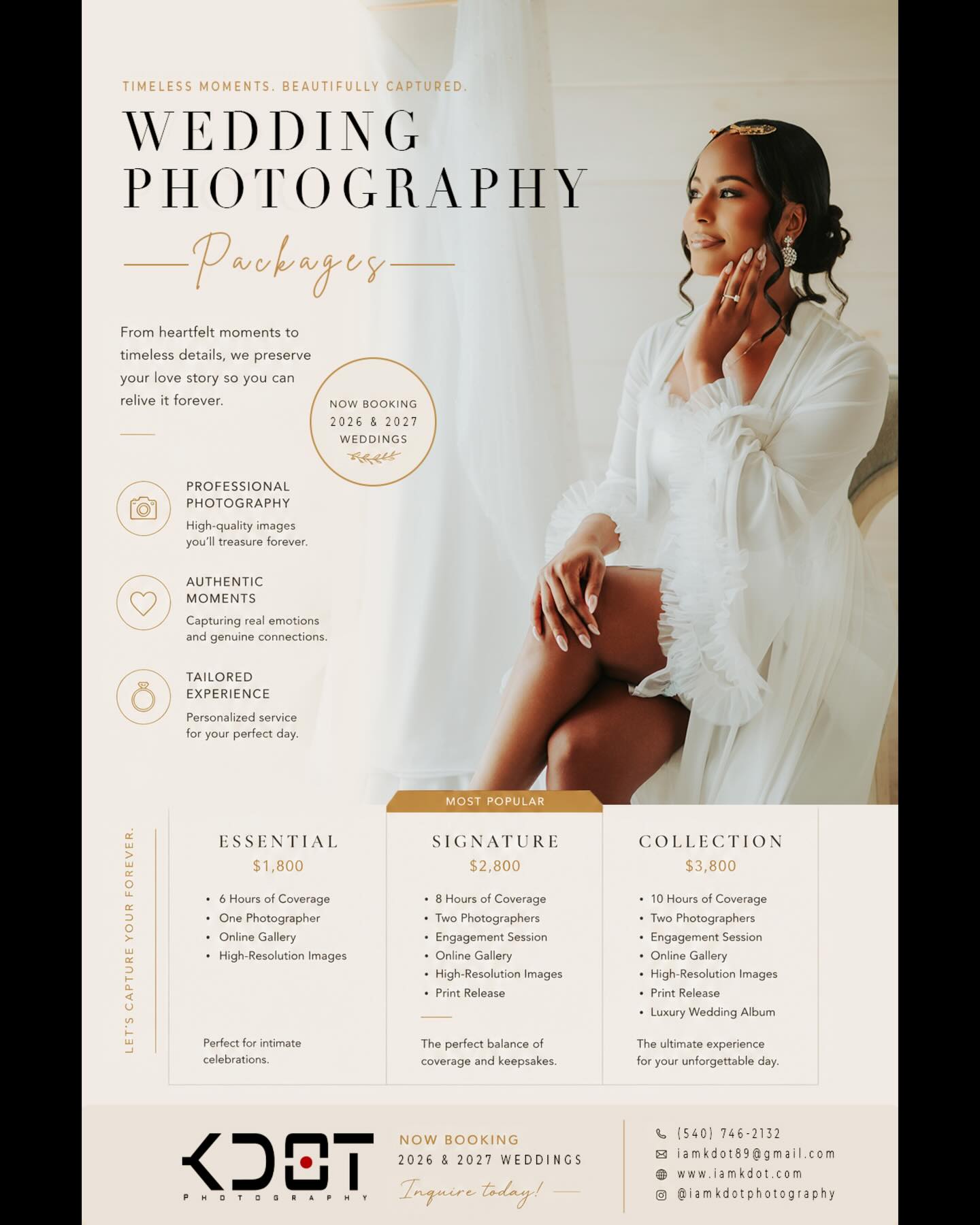 Now booking for 2026 & 2027 Weddings. Message me to schedule a free consultation.
Website: www.iAmKDot.com
#iamkdotphotography #weddingphotography #weddingphotographer #wedding