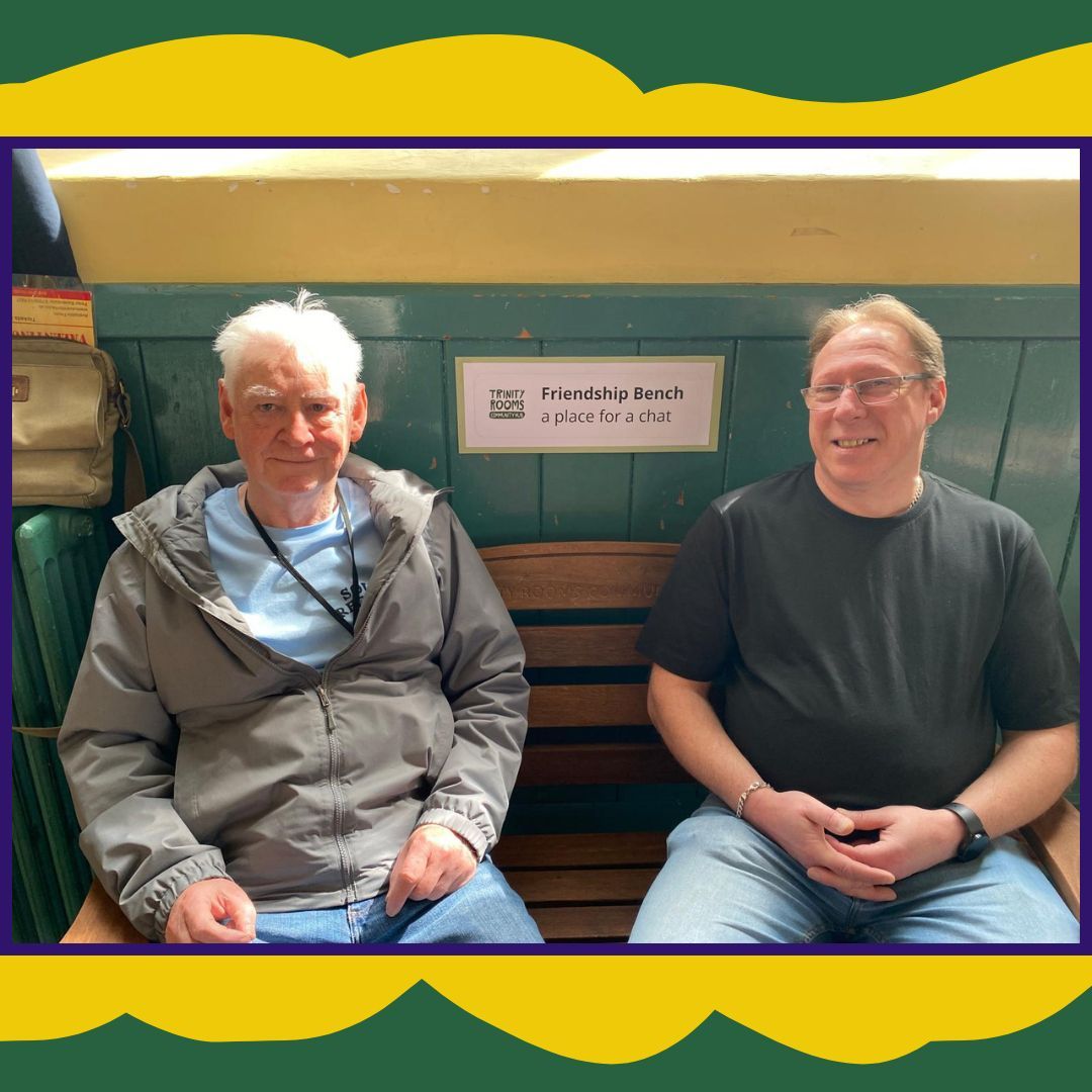 Visiting our Trinity Rooms Cafe today? Our new Friendship bench is ready to use.
If the meet and greet team or another of our lovely volunteers see someone sitting on it they’ll join for a chat.
It’s a nice way to 'break the ice' if visiting solo, or just a chance to get to know each other.
As usual we'll be open 9am-3pm (refreshments all day and lunch served 12:30pm-2pm). We also have a free digital advice drop in 11:30pm-1:30pm.
Plus our two Friday Youth Club Sessions afterwards too! (School Year 6-8 3:30pm-6pm and School Year 9-11 6:30pm-8:30pm).
#Stroud #Food #SupportingLocal #FamilyFriendly #Friendship #Painswick #YouthClub #Gloucester #ConnectingPeople #Community #Nailsworth #Volunteering #Gloucestershire
