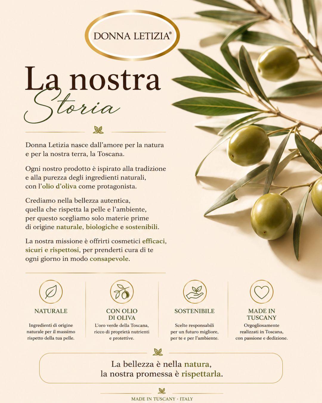 ✨ Crediamo nella bellezza autentica, fatta di piccoli gesti e scelte consapevoli.
Ogni prodotto Donna Letizia nasce dall’amore per la natura, dalla cura dei dettagli e dal desiderio di trasformare la routine quotidiana in un momento di benessere sincero. 🌿
Perché anche le azioni più semplici possono lasciare un segno speciale sulla pelle… e nel mondo che ci circonda. 🤍
📍 Dalle Terre di Toscana, con amore.
🛒 www.donnaletiziashop.com
#DonnaLetizia #NaturaEBellezza #CosmesiNaturale #BeautyRoutine