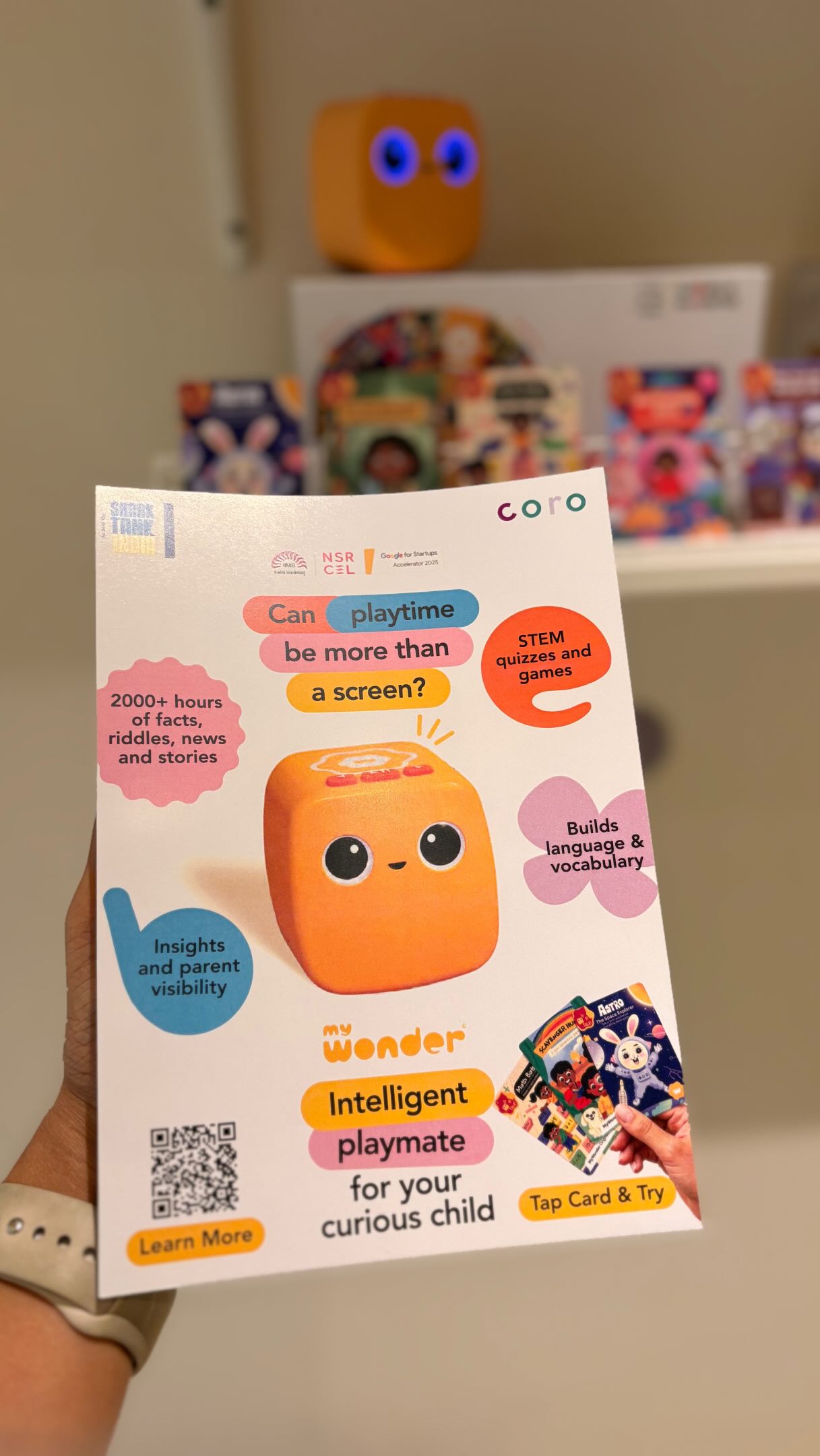 A little wonder has arrived at Coro ✨
Meet MyWonder, a screen-free device where kids can chat, solve riddles, play word games, listen to stories, and explore safely without a phone in hand 🌿
Now available to try at Coro Space, Domlur. Come experience it with your little one and take one home 💛
@mywonder.in