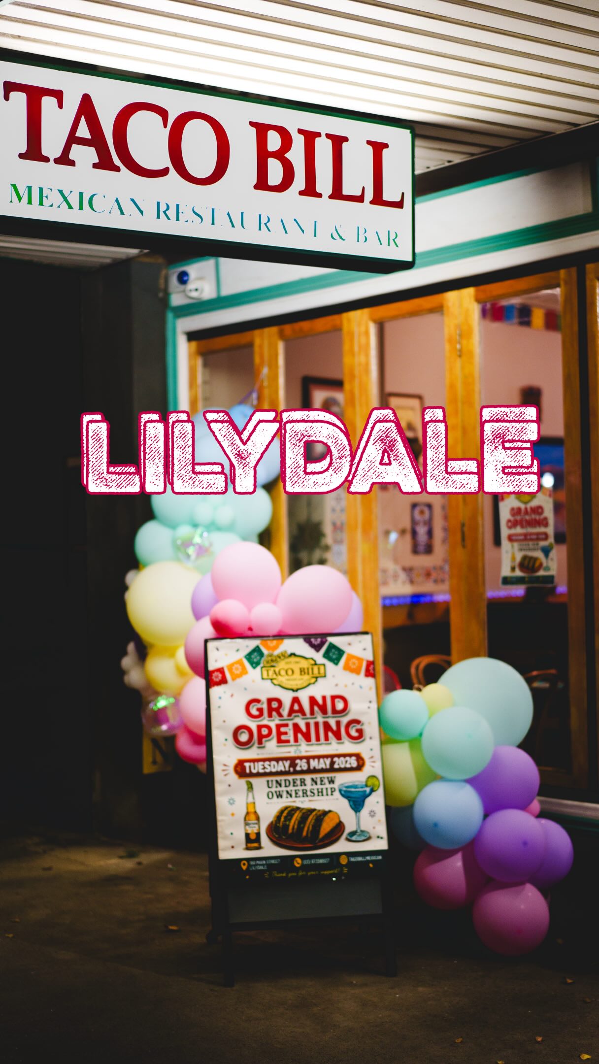 Lilydale is NOW OPEN!
Book Now 9739 6927
Can’t wait too see you 🔥🥑🌮🥂