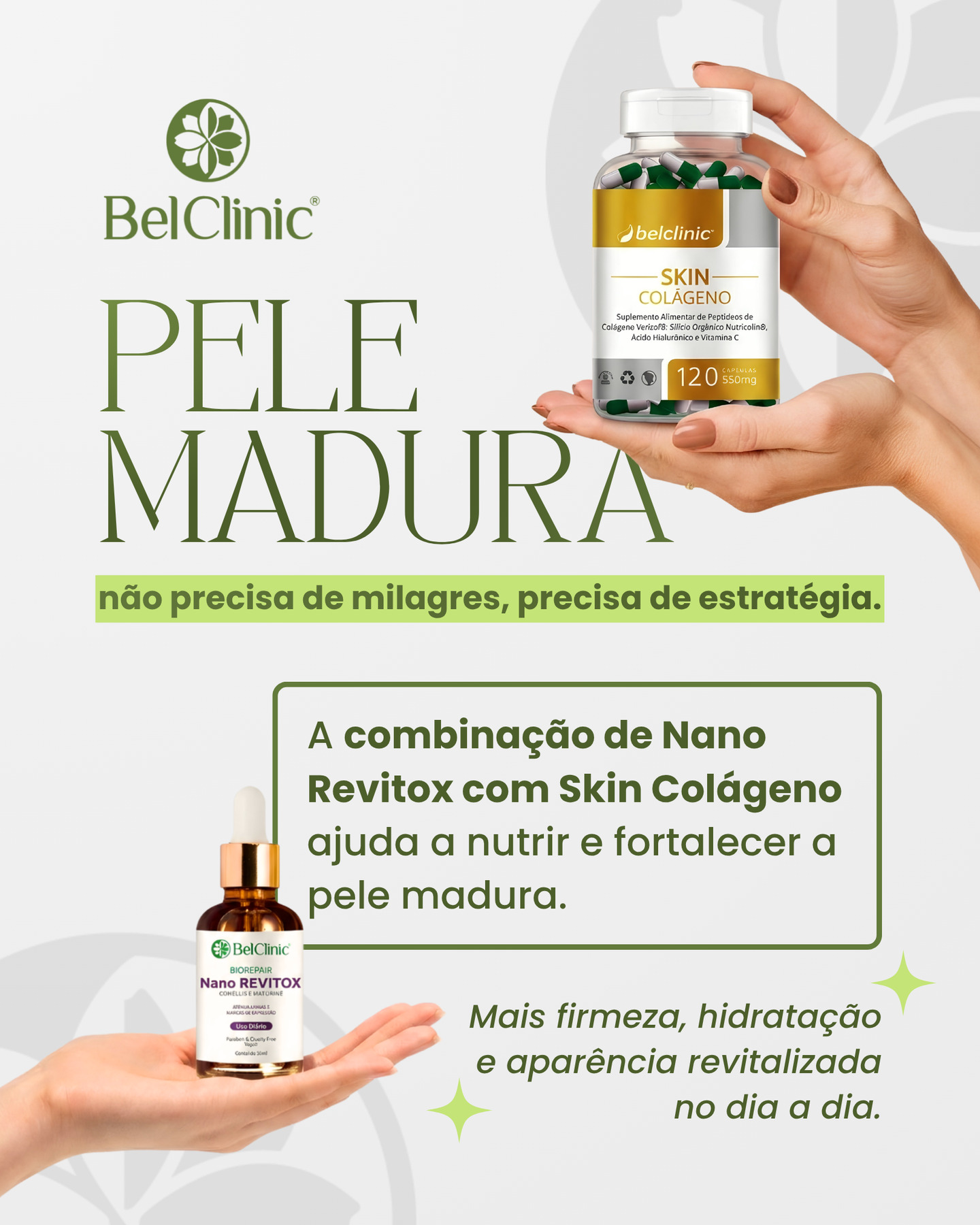 Pele madura merece cuidado inteligente todos os dias.
Nano Revitox + Skin Colágeno ajudam no cuidado diário da beleza.
Contribuindo para uma aparência mais firme e hidratada.
Com ativos que apoiam a nutrição da pele de dentro para fora.
Ideal para quem deseja manter o viço e a sensação de pele saudável.
Seu autocuidado merece tecnologia, constância e atenção de verdade.
Clique no link da bio e adquira os seus 🌿