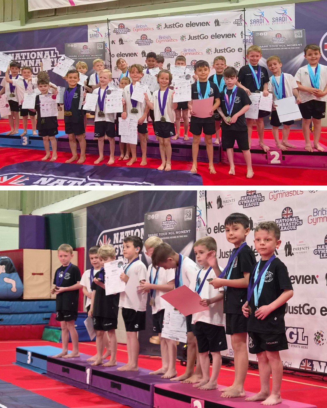 This weekend, we took 21 boys to compete at the Saadi Gymnastics Club in the National Gymnastics League. The boys put on a fantastic performance, taking home medals on the floor, high bar, parallel bars, and vault. A huge well done to them, and a massive thank you to coaches Gemma, Albert, and Jack! 🤸♂️
#NationalGymnasticsLeague #GymnasticsCompetition #FloorExercise #SaadiGymnastics #GymnasticsMedals