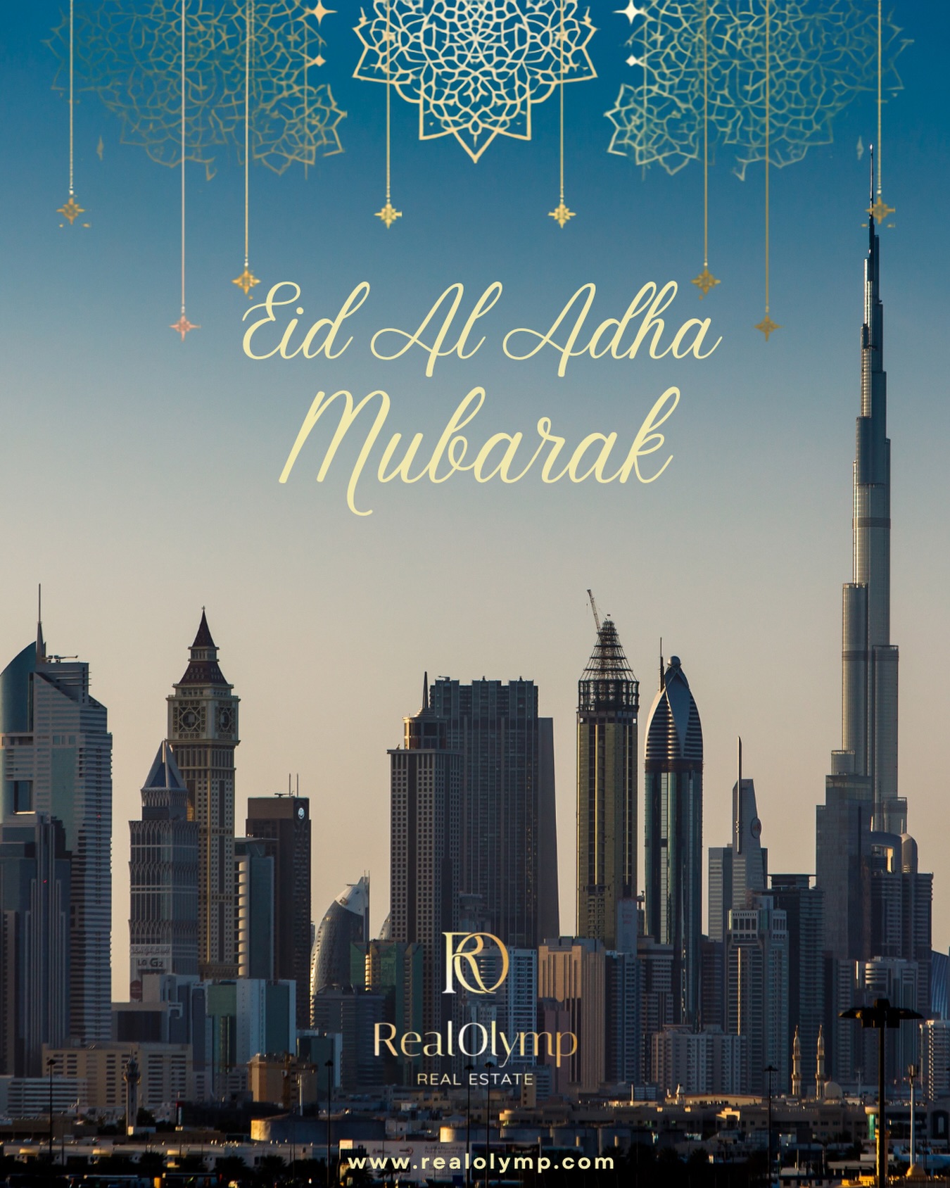 Reaolymp Real Estate wishes you a blessed Eid Al Adha filled with peace, joy, and prosperity. Eid Mubarak!