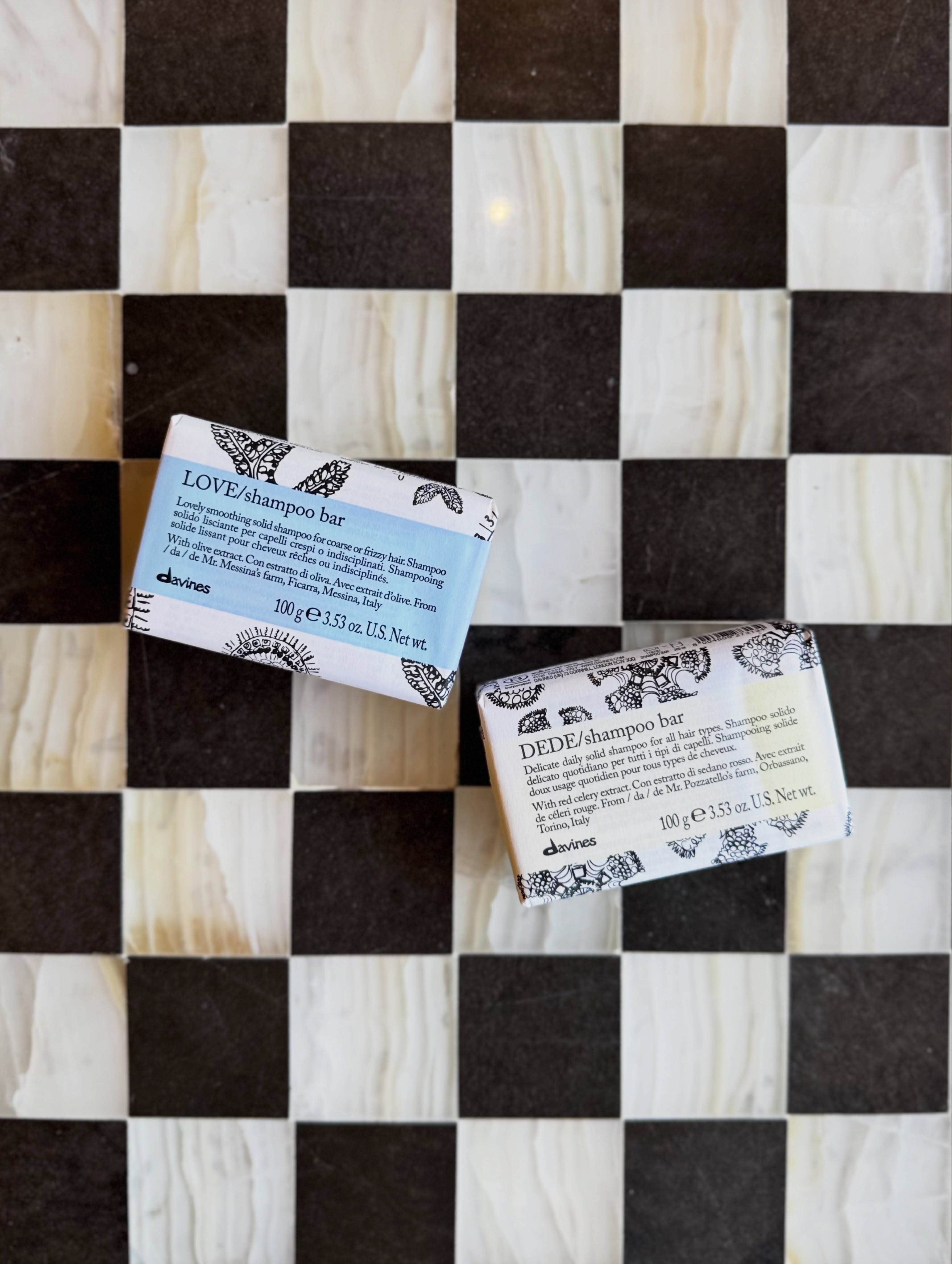 Meet your new shower staple: Davines shampoo bars ♻️✨
Good for your hair, good for the planet, and packed with the same salon-quality ingredients you know and love. Small but mighty, these bars give you a rich cleanse while helping cut down on plastic waste.
Perfect for everyday use, travel, and keeping your routine a little more sustainable 🌿
P.S. the checkerboard in the background isn’t just for the photo — it’s been in the salon since day one and yes, people actually play on it ♟️