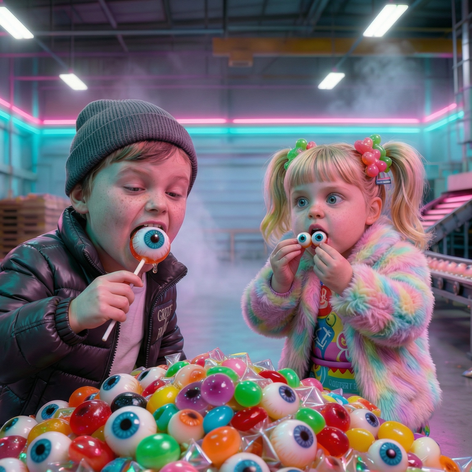 Hansel and Gretel for the TikTok generation.
Our project "Eye candy" uses hyper-saturated AI visuals to explore the "sticky" nature of social media obsession. Digital candy with a sharp edge.
#HoneyTrap #eyecandy #ModernFable #VisualMetaphor #indistudio