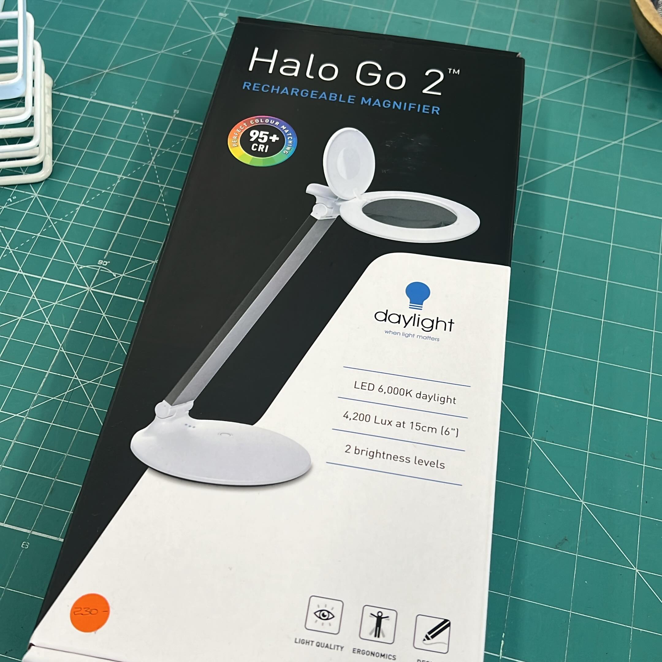 The wonderful Halo Go 2 lamp - I have one left at the old price of $230. Unfortunately they have had a price increase and will be $250 after this one has sold #embroidery #nzstitchers #stitchmakersnz