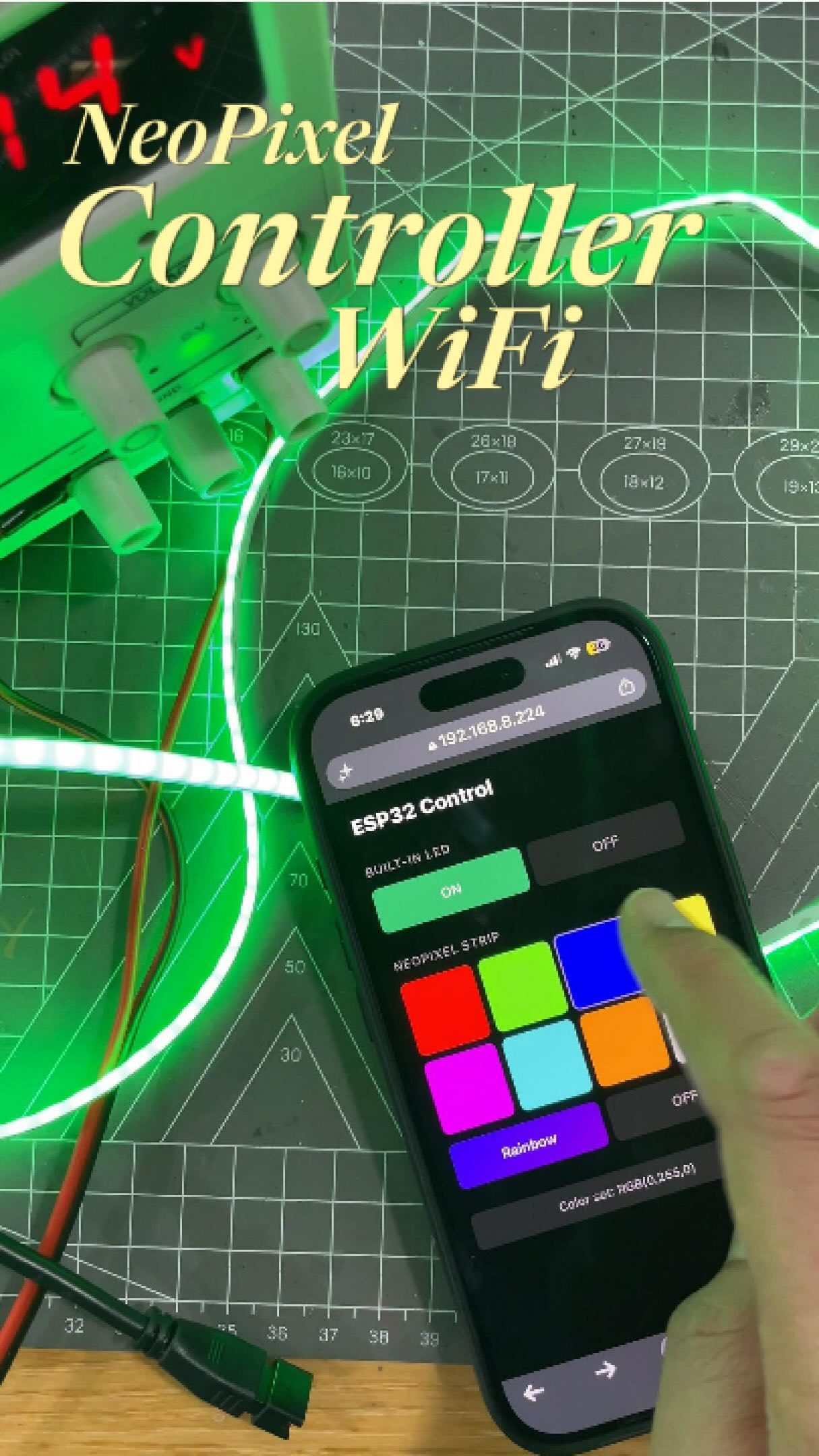 Control RGB light easily with a web app.Built and coded by student Jinsae Park @jinsaeparkk #harukirobotics #stemhk #hk#maker