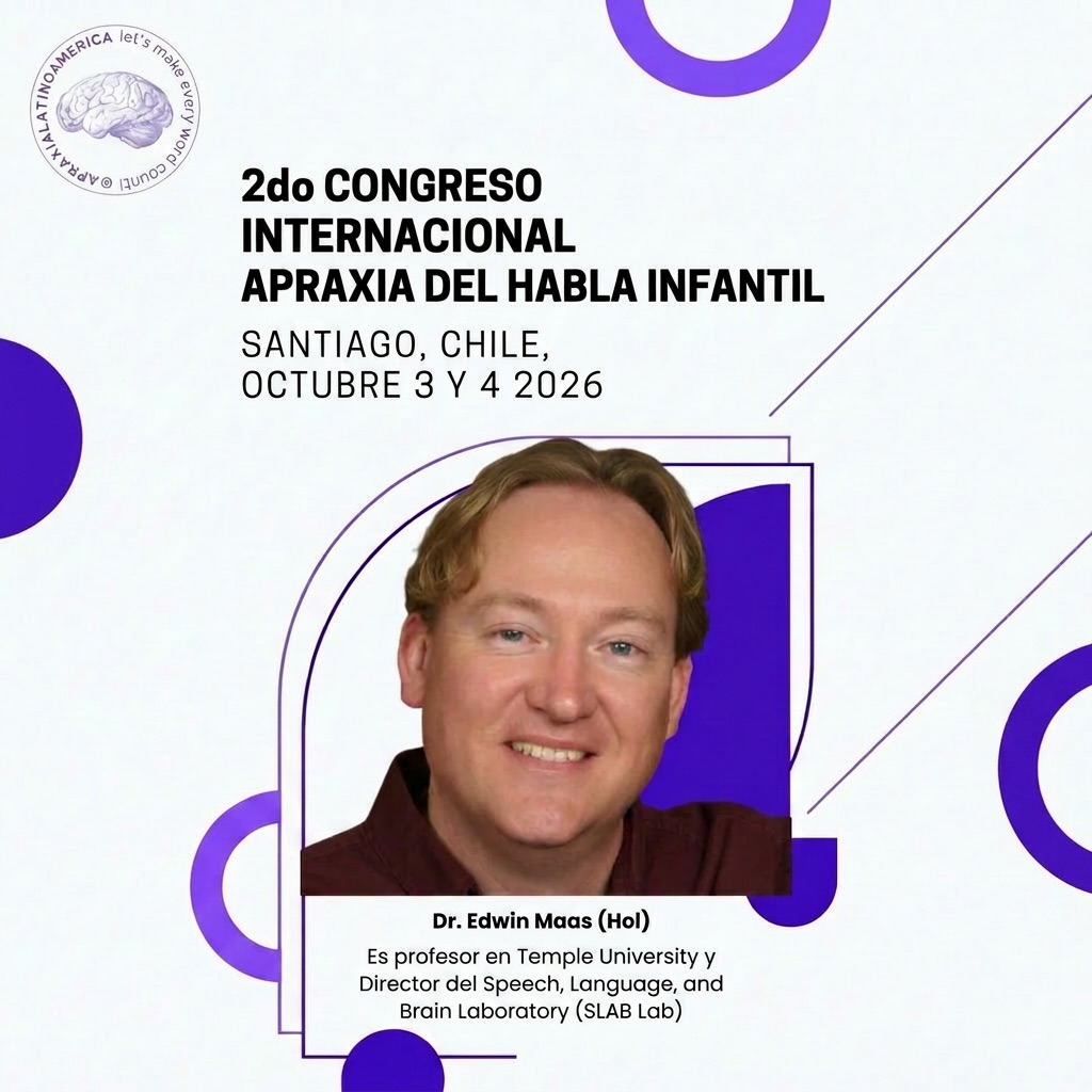 🌎 DOS REFERENTES MUNDIALES. UN MISMO CONGRESO. 🔥
El 2º Congreso Internacional de Apraxia del Habla Infantil reunirá en Santiago de Chile a dos de las figuras más influyentes a nivel mundial en investigación y tratamiento de la Apraxia del Habla Infantil:
✨ Tricia McCabe — Universidad de Sydney
Desarrolladora del reconocido programa ReST.
✨ Dr. Edwin Maas — Temple University
Referente internacional en control motor del habla y tratamientos basados en evidencia científica.
Dos líderes internacionales.
Dos trayectorias extraordinarias.
Una oportunidad académica histórica para Latinoamérica. 🧠
📍 Santiago, Chile
📅 3 y 4 de octubre 2026
Y esto es solo el comienzo… 👀
Muy pronto revelaremos más ponentes internacionales confirmados.