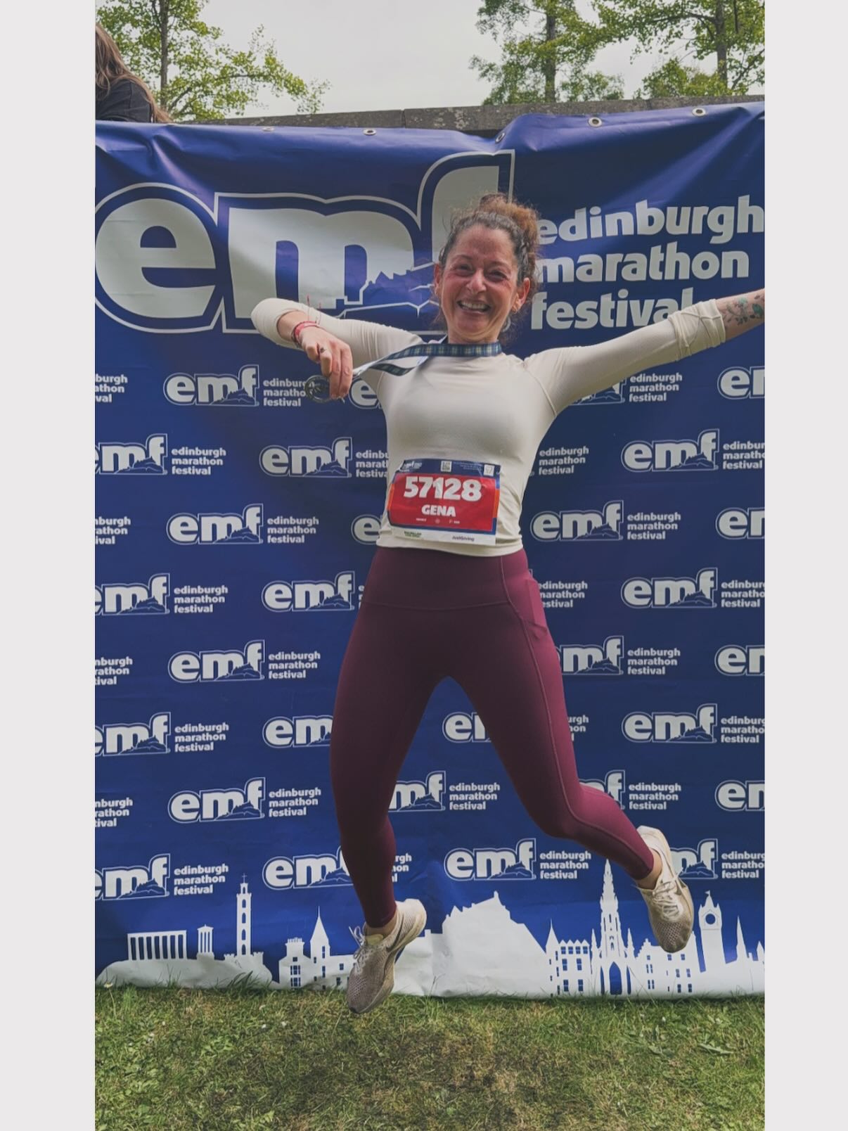 Jumping for joy after finishing the #edinburghmarathonfestival 5k yesterday!
It was the dreamiest of days, with sapphire blue skies, a gentle breeze, and sunshine streaming across a beautiful community of runners.
I find running events to be a deeply moving even spiritual experience—each of us carrying our own motivations and special relationships with showing up at the start, moving together, reaching the finish on our own time. There’s a contagious, effervescent energy flowing.
This was my first 5k overseas, after running a handful of turkey trots and other races in the U.S. over the past six years. I only developed a love of running in my 40s (it’s never too late to begin!).
I had intended to look up the route map in advance, and am actually glad that I did not(!), because most of the first 2 km is a steady and fairly steep uphill—my watch showed a gain of 400 feet.😅 I would normally consider a hill like the one we ran up only fit for hiking—never imagining I’d run up it! Since I don’t run hills, I would have likely been psyching myself out before the race even started, all in my head with worry.
Instead, I was able to spontaneously throw myself into it, feeling proud just to make it to the top. When I got tired, I found people ahead of me who seemed strong, imagining them pulling me forward in their power with an invisible cord.
It was mind blowing to be running along the side of Arthur’s Seat, an extinct volcano, which erupted ~340 million years ago. The views were stunning of Duddingston Loch, across the south of Edinburgh, and to the Pentland Hills.
Pushing myself athletically is a way to reclaim my authentic younger self, from my days of being an athlete in high school; it feels like a kind of homecoming and a remembrance of what it means to feel powerful in my body.
Now I’m going to look into other 5k and 10k events in Europe.
Do you have a favorite? 🏃🏻♀️
#edingburgh #edinburgh5k #emfmarathonfestival #raceday #community #running #runninglovers #runningismytherapy #runningday #runninginour40s #5krunner #raceday #scotland #edinburghscotland #HolyroodPark #Arthursseat