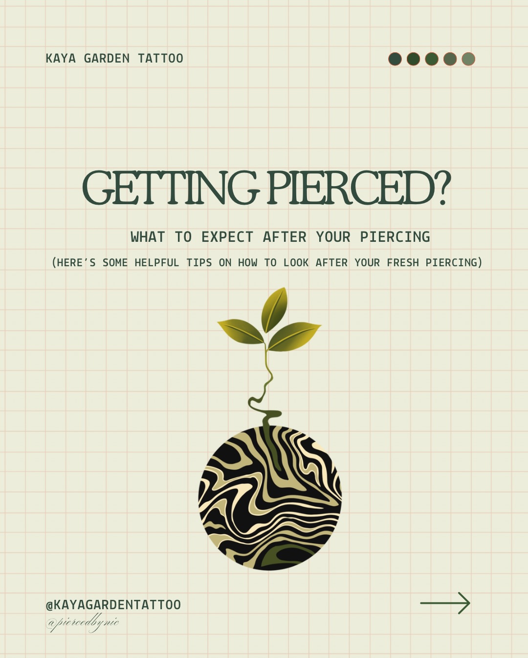 Just got pierced? Here’s some aftercare tips from our very own piercer @piercedbynic to help look after you + your new piercing 🌿
✨ A little aftercare goes a long way ✨
Save this for your next appointment + send it to a friend who’s getting pierced soon 💌
DM us if you’re unsure about anything!
#sydneypiercing #sydneytattoostudio #piercing #piercingaftercare #piercingtips