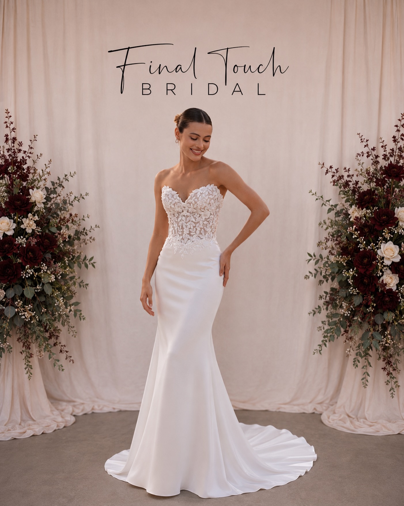 Making room on the racks for 2027 Demetrios collections!
Look at this beauty! Silky silhouette and beaded lace bodice
www.finaltouchbridal.com.au
Central Coasts most highest rated bridal boutique
#bridetobe #weddingplanning #bridalinspo #bridalstylist