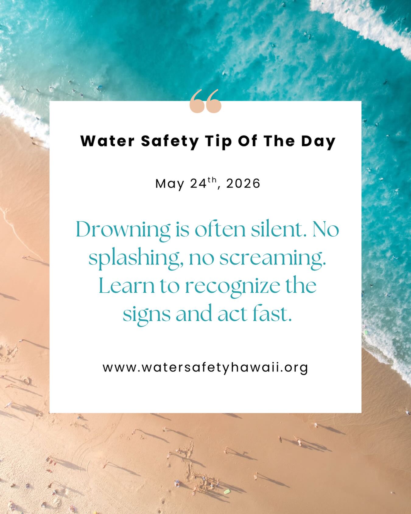 Drowning doesn’t look like the movies. Often time there is no splashing and no screaming. It is fast, quiet and can happen anywhere there is water.
Know what to look for: 👇🏽
🔹 Head low or tilting back
🔹 Glassy, wide, unfocused eyes
🔹 Body vertical, not moving forward
🔹 Mouth at water level, gasping
🔹 Hair covering face, not pushing it away
🔹 Legs not kicking
🌊 Ocean — Someone caught in a current may look like they’re calm or struggling. If they’re not making progress toward shore, act immediately.
🏊 Pool — Drownings happen in plain sight. Always scan the bottom, not just the surface. A child can go under in seconds while adults are feet away.
👦🏽 Keiki — Children often wander too deep with out realizing. Common examples include stepping off the stairs in a pool or walking out and not realizing there is a sandbar or drop off until it’s too late. They usually cannot call for help. Keep a hand on them or be within arms reach at all times.
👤 Adults — Exhaustion, alcohol, medical history and medical events can all increase the risk of drowning. Never assume someone floating still is just resting.
Act fast: 🆘 Call out → Call 911 → Alert a lifeguard → Throw a flotation device. Never jump in without training — reach or throw first.
You don’t need to be a lifeguard to save a life. Just know the signs and acting accordingly can be lifesaving! Share this — you never know whose life it might save. 🤙🏽
#WaterSafetyHawaii #DrowningPrevention #DrowningSilent #OceanSafety #PoolSafety KeikiSafety HawaiiBeach NationalWaterSafetyMonth KnowTheSigns ActFast TipOfTheDay HawaiiOhana SaveALife WaterSafety
