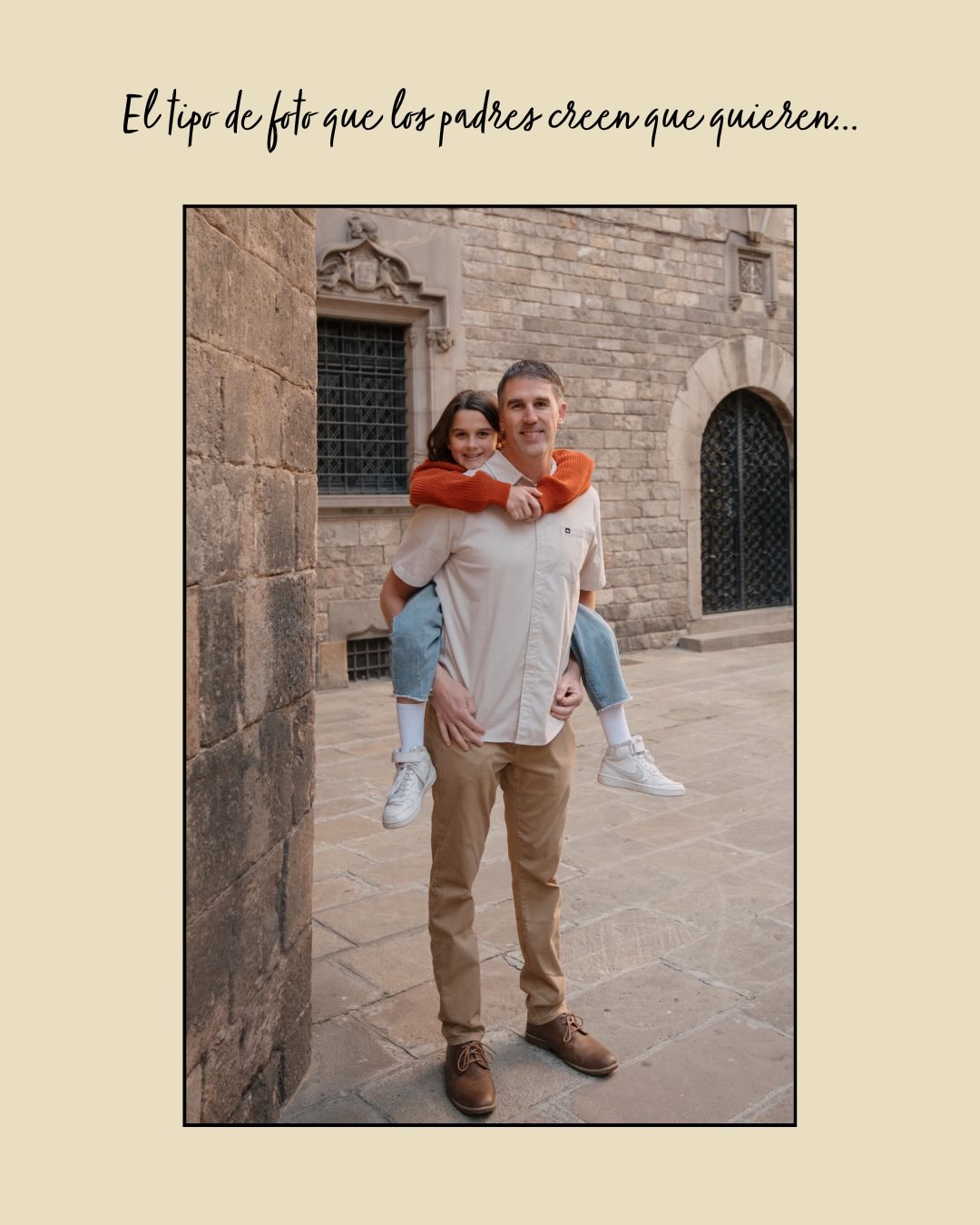When was the last time you had great family photos taken, in beautiful surroundings?
The kind of photos that end up on your screen, on your walls and on your year photobook cover ♥️
Get your chance to get 20 stunning family photos before it gets too hot and busy 🔥
This Sunday morning in El Born: experience an enjoyable, stress free family photoshoot in Barcelona streets.
Limited to 2 families 💫
Comment or DM “sacred” and I will send you all the information about the offer and how to book.