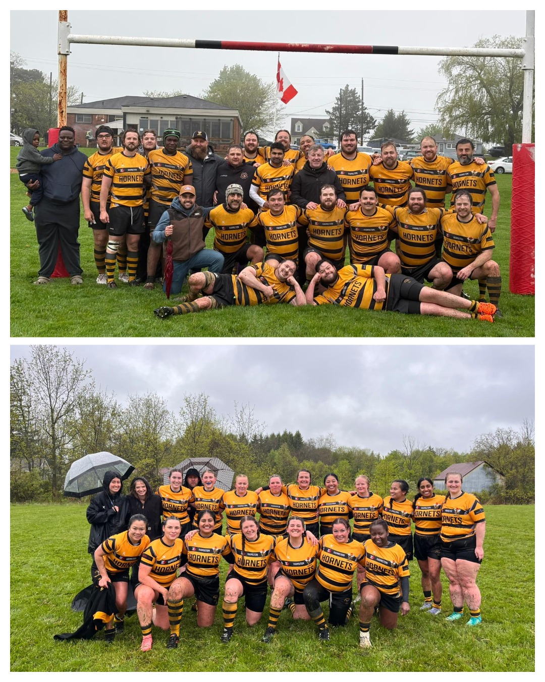 ๐ง๏ธ๐ Mud, rain, cold weatherโฆ must mean rugby season is officially back in Hamilton ๐
This past weekend had all the classic muddy spring weather from start to finish โ and everyone embraced it.
Both our Senior Men and Senior Women were on the road Saturday taking on the @stoneycreekcamelsrugby and both squads came away with big wins to kick off their regular seasons ๐ช
๐ Senior Women: 26โ12 WIN
๐ Senior Men: 25โ21 WIN
A huge start to the year for both teams!
Sunday saw our U14 Boys & Girls travel to Burlington where the wet weather continued, but so did the smiles, muddy jerseys, and great rugby. Huge thank you to @burlingtoncentaursrfc for hosting the kids for a fantastic day on the pitch ๐
And of courseโฆ what better way to celebrate the U14 Boys Man of the Match performance than with a legendary shoey ๐๐
The rugby season is rolling now. Letโs keep building ๐ค๐
#HamiltonHornetsRugby #HamOnt #Rugby