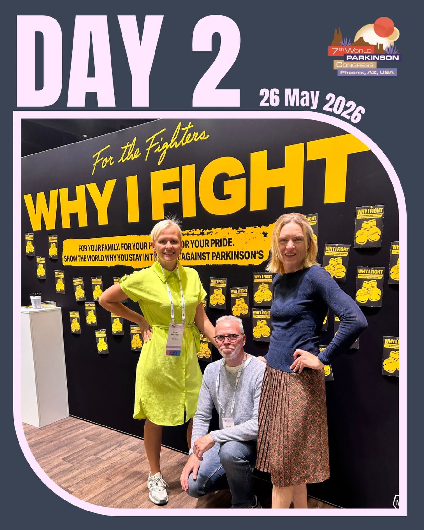 🇳🇱
Vanuit Parkili trekken wij naar het @worldpdcongress om te blijven vechten voor mensen met Parkinson.
Wij VECHTEN voor meer begrip, betere zorg, meer onderzoek en vooral voor hoop en levenskwaliteit voor iedereen die dagelijks met Parkinson leeft.
We willen leren, ervaringen delen en zoveel mogelijk kennis meenemen naar huis voor onze community. Want samen staan patiënten, mantelzorgers, artsen en onderzoekers sterker dan Parkinson. 💙
🇬🇧
Together with Parkili, we are attending the World Parkinson Congress 2026 to keep fighting for people living with Parkinson’s.
We FIGHT for more understanding, better care, more research, and above all, more hope and quality of life for everyone facing Parkinson every day.
We are here to learn, share experiences, and bring as much knowledge as possible back home to our community. Because together, patients, caregivers, doctors and researchers are stronger than Parkinson. 💙
#WPC2026 #parkinsons #pd #yopd #Parkili