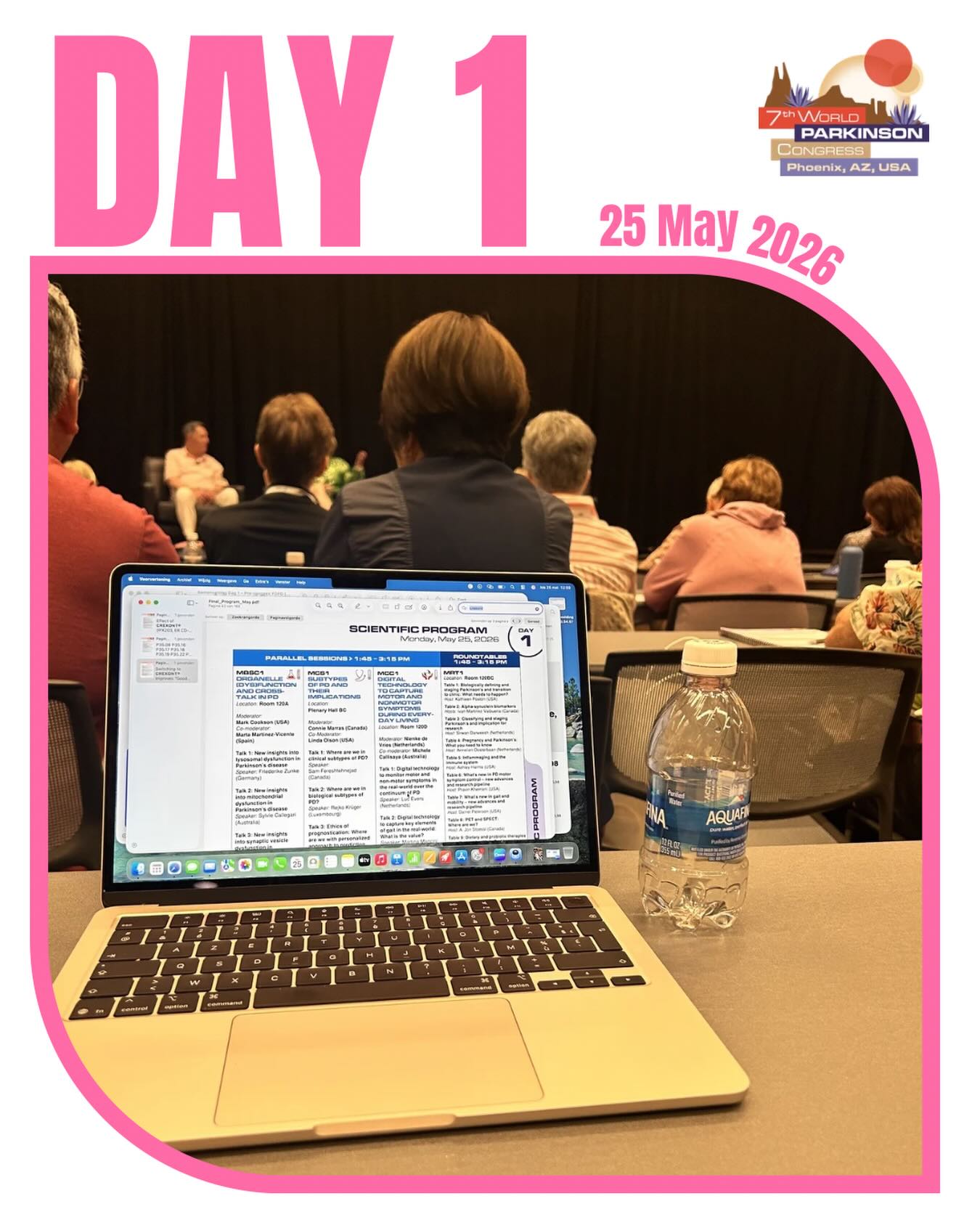 🇳🇱
Vandaag beleefden we onze eerste congresdag op het 7e World Parkinson Congress 2026 in Phoenix. 🌍
Het programma is enorm uitgebreid. Van wetenschappelijke lezingen en inspirerende Q&A in kleinere groepen tot actieve of ontspannende sessies zoals pingpong, dans en bewegings- of wellness therapie. 💃🧘
Daarnaast bezochten we ook verschillende standen rond nieuwe medicatie en innovaties binnen de Parkinsonzorg. Wat vandaag opnieuw duidelijk werd: een gezonde levensstijl, voldoende beweging en aandacht voor voeding blijven ontzettend belangrijk voor mensen met Parkinson. 💙
Het is inspirerend om zoveel kennis, ervaringen en positieve energie samen te zien op één plek.
#WPC2026 #parkili #parkinsons #pd #Phoenix2026
🇬🇧
Today we experienced our first congress day at the 7th World Parkinson Congress 2026 in Phoenix. 🌍
The program is incredibly extensive. From scientific lectures and inspiring workshops in smaller groups to active or relaxing activities such as pingpong, dance and other movement or wellness sessions. 💃🧘
We also visited several booths presenting new medication and innovations in Parkinson care. One important message returned throughout the day: a healthy lifestyle, regular movement and attention to good nutrition remain essential for people living with Parkinson. 💙
It is inspiring to see so much knowledge, shared experiences and positive energy gathered in one place.