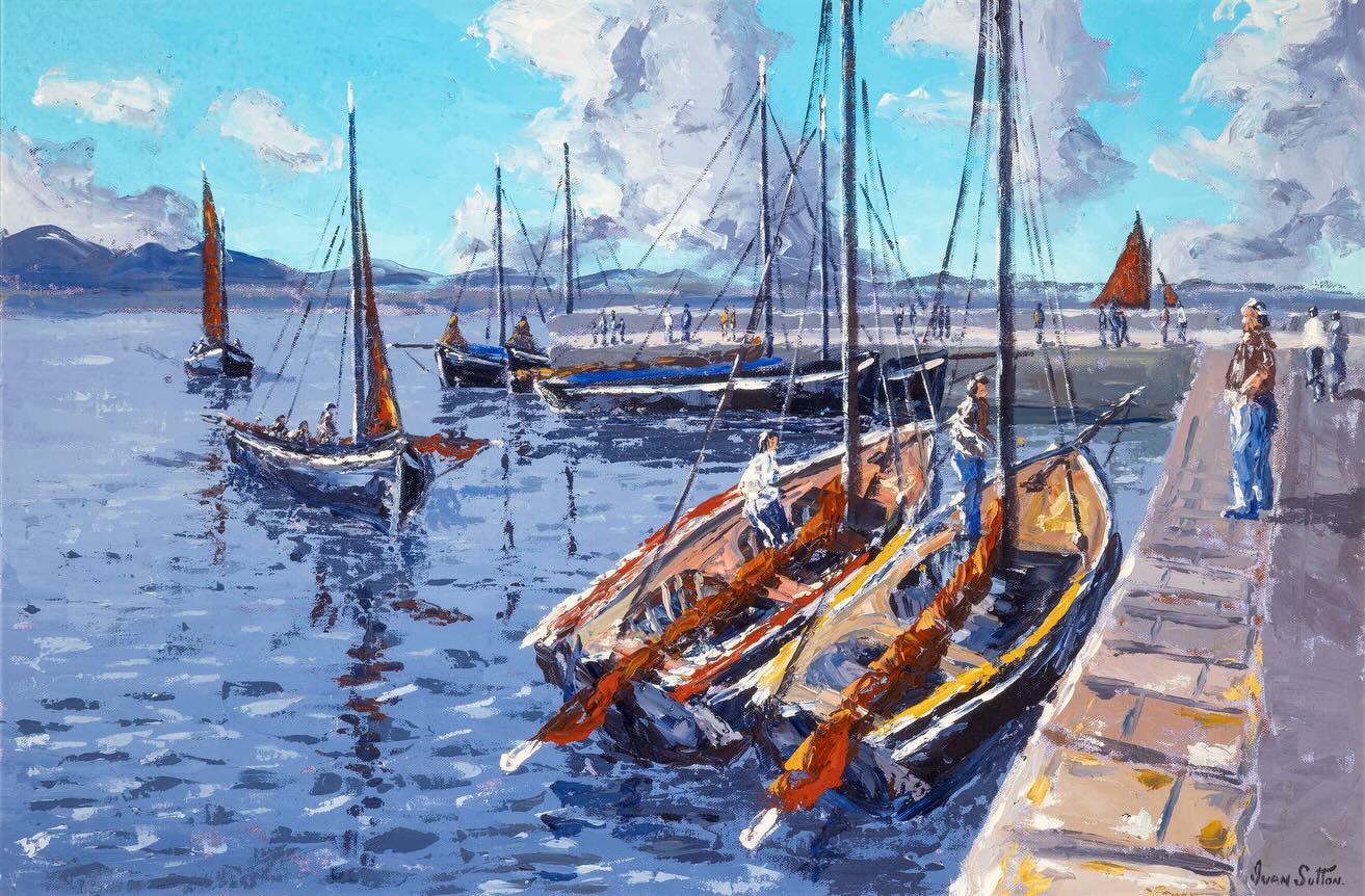 SOLD €2375. . Wed 27/05/26. ADAMS DUBLIN. Lot 81. “Roundstone Harbour.”oils 20/30ins.