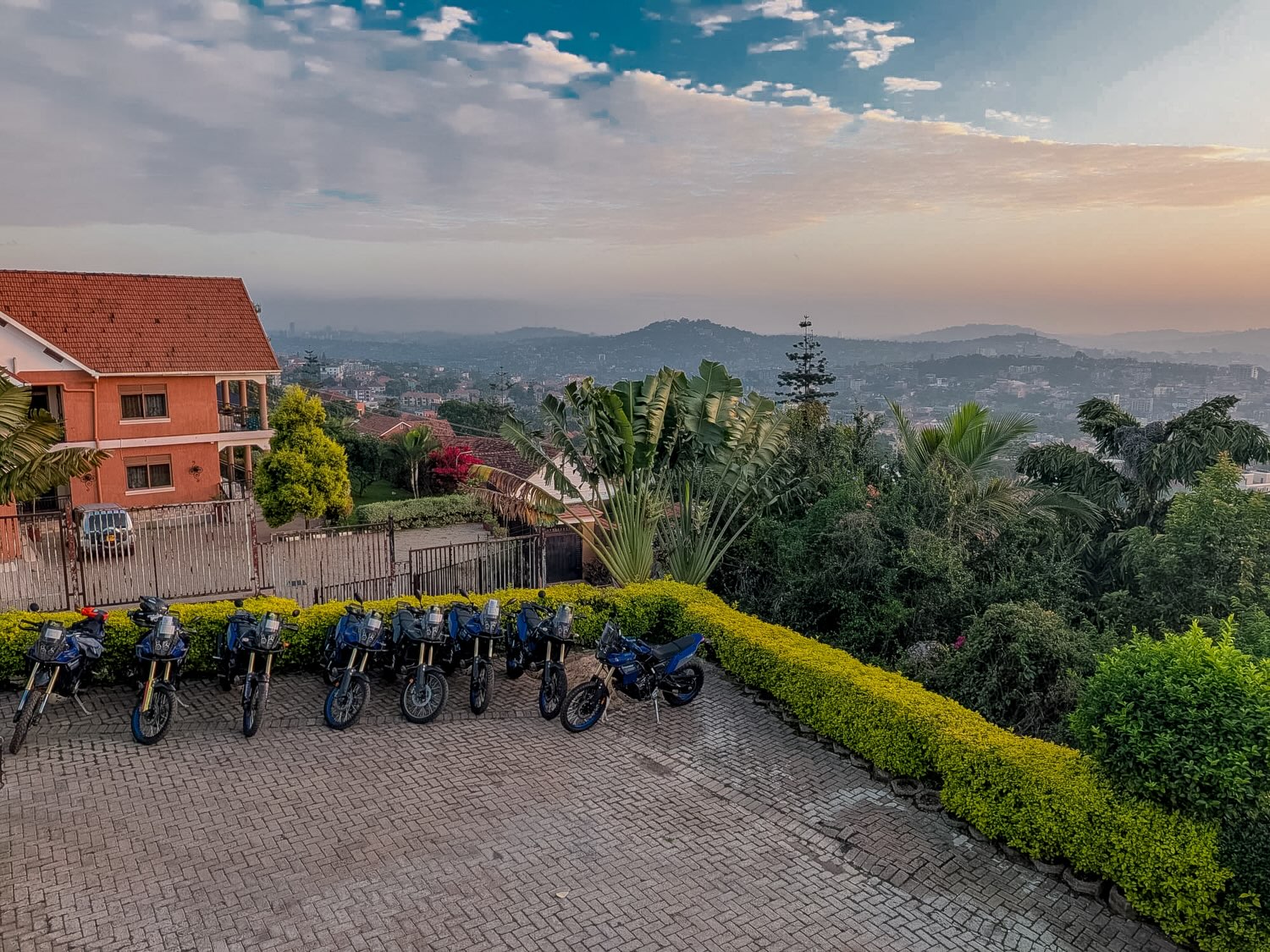 What an incredible start to our Pearl of Africa Tour in Uganda!
The group were up early with the sun. Leaving Kampala before the traffic gets too heavy is an absolute must!
They headed north, stopping at Ziwa Rhino Sanctuary. Founded in 2005, their mission is to reintroduce the Southern White Rhino back into Uganda after they were wiped out due to poaching. Fantastic work from the team, giving the guests a truly up-close look at these magnificent animals!
Our final ride of the day was into Murchison Falls National Park, Uganda’s oldest and largest conservation area, renowned for its waterfall where the Victoria Nile plunges 43 metres — an incredible sight that the guests will get to experience tomorrow!
All that’s left now is a quick pre-dinner safety briefing for tomorrow’s safaris, dinner, then bed… or maybe a beer or two!
We can’t wait to see what Uganda has in store for us today