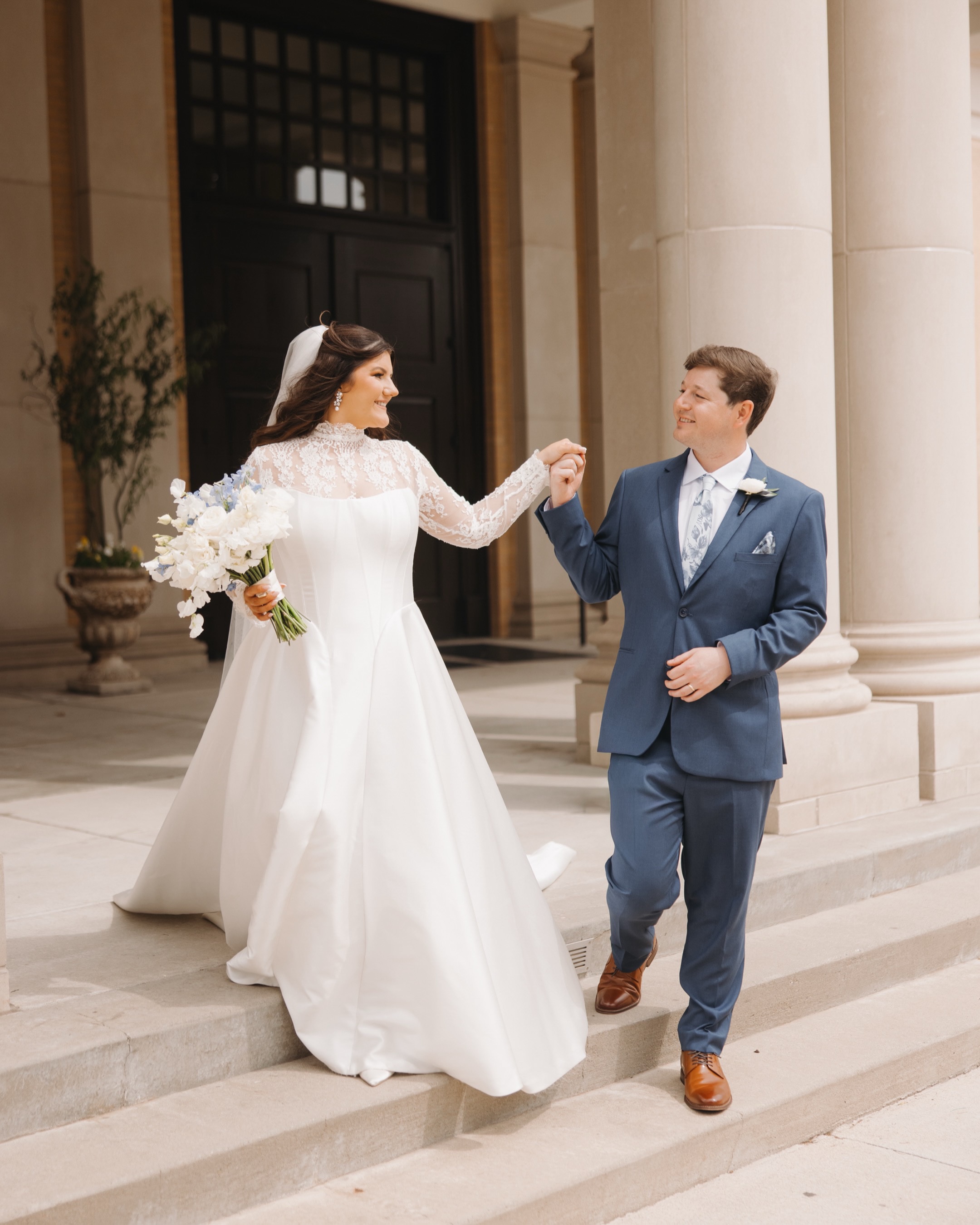 I absolutely cannot EVEN tell you how beautiful and perfect this day was! When I met Val (well the second time— the first time she was a bridesmaid in another wedding we shot) BUT for realll when we met over coffee I knew we would be friends— these two are kind & thoughtful, compassionate and so genuine. It was such an honor to get to be a part of your wedding day! It was absolutely perfect!
Vendors:
Venue: @thehavenkc @stmichael_cp
Hair: @hairbymaddie
Bridesmaids Makeup: @beauty_by_hannah_elise
Bride makeup: @makeuphill Nails: @just.t.nails
Catering: @scrapetheplatecatering
Men’s suits: @slabotskysmens
Bridesmaids dresses: @shoprevelry @azaziebridal @birdygrey
Brides Dress: @bride.kc
Floral: @goodearthfloral Dj: @fernandoproductionskc
Photography: @kelsieroriephoto
Videography: @heartfeltvisual
Wedding cake: @simplysweetkc
Transportation: @kcrideco @magicpartybuses