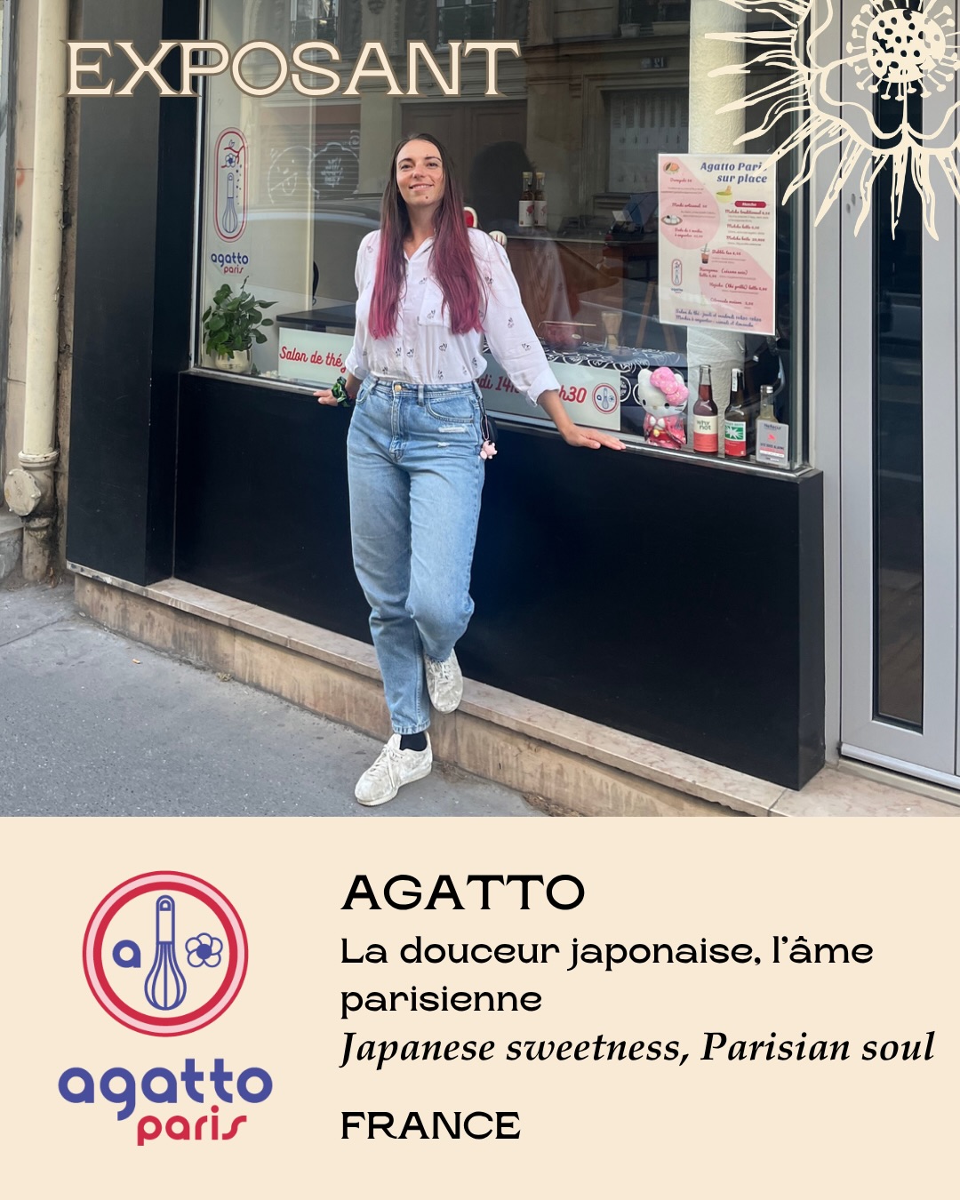 đ«đ·âš NOUVEL EXPOSANT â AGATTO âšâšđParis, France
La douceur japonaise, lâĂąme parisienne.âšPĂątisserie franco-japonaise installĂ©e dans le 11e arrondissement de Paris, Agatto est spĂ©cialisĂ©e dans la confection de daifuku, ces mochis fourrĂ©s tout en dĂ©licatesse, mais aussi dans lâunivers des wagashi et du dorayaki.
đ FondĂ©e par Agathe, pĂątissiĂšre formĂ©e en France et nourrie par un long voyage au Japon, Agatto fait dialoguer tradition nippone et crĂ©ation contemporaine. Chaque douceur devient un petit paysage sensible, entre texture, saison, couleur et Ă©motion.
đ± Ă travers ses pĂątisseries et ses cours destinĂ©s aux particuliers comme aux professionnels, Agatto transmet un savoir-faire rare : celui dâune pĂątisserie japonaise prĂ©cise, poĂ©tique et profondĂ©ment liĂ©e au thĂ©. Une invitation Ă goĂ»ter le Japon autrement, dans la grĂące simple dâun mochi partagĂ©.
à découvrir le dimanche 14 juin à la Maison Internationale.
đŹđ§âš NEW EXHIBITOR â AGATTO âšâšđParis, France
Japanese sweetness, Parisian soul.âšA Franco-Japanese pastry house based in Parisâ 11th arrondissement, Agatto specializes in daifuku, delicate filled mochis, as well as wagashi and dorayaki.
đ Founded by Agathe, a pastry chef trained in France and deeply inspired by a long journey in Japan, Agatto brings together Japanese tradition and contemporary creation. Each sweet becomes a small sensory landscape, shaped by texture, season, colour, and emotion.
đ± Through her pastries and classes for both individuals and professionals, Agatto shares a rare know-how: precise, poetic Japanese pastry, naturally connected to tea. An invitation to taste Japan differently, through the quiet grace of a shared mochi.
To discover on Sunday, June 14 at the Maison Internationale.
đ Paris Tea Festival âšâšđ 14 juin 2026 10h-19hâšđ Maison Internationale : La Grande Rencontre (65 exposants, 25 confĂ©rences, tables rondes et les plus grands noms du thĂ© Ă Paris)âšđ Billetterie disponible
#ptfouiouiouiđ„ #ParisTeaFestival #Agatto
