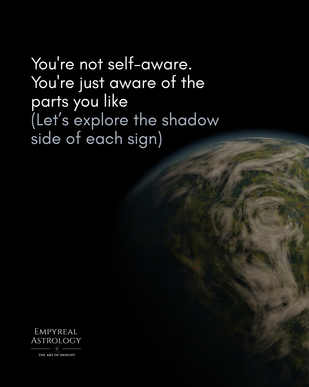 The 12th house is where your shadow lives.
Not shadow in the scary sense — but shadow in the Jungian sense. The parts of you that got pushed down, hidden away, or simply never had permission to exist out in the open. The qualities you don’t easily recognise in yourself, but other people might see in you before you do.
So why the 12th house?
Because of where it sits. The 12th house is the house just before the Ascendant — the mask you show the world. Everything in that house exists just out of your own line of sight. Not gone, not absent, just hidden from your own conscious awareness in a way that nothing else in your chart quite is.
The sign on your 12th house cusp, and any planets sitting inside it, describe the energy you have the hardest time owning. Maybe it’s a quality you judge in others — which is usually the first clue that it lives in you too. Maybe it’s a pattern that keeps showing up in your life in ways that feel like they’re happening to you, when actually they’re coming from you.
That’s the shadow. Not your enemy. Just the part of you that hasn’t been introduced to the light yet.
Once you’ve identified the sign ruling your 12th house, find its ruling planet — and then look at which house that planet sits in. Because that house becomes the arena where your shadow is most actively playing out in your life. It’s where the hidden energy is actually expressing itself, whether you’re conscious of it or not.
So if Taurus rules your 12th house, you’re looking for where Venus sits in your chart. If it’s in your 7th house, your shadow is showing up most prominently in your relationships. If it’s in your 10th, it’s threading through your career and public life. If it’s in your 4th, it’s alive in your home, your family, your most private world.
It’s not just what’s hidden. It’s where it’s playing out.
The 12th house isn’t something to be afraid of, it’s an invitation. The parts of us we haven’t fully met yet are often the parts carrying the most untapped potential.
What sign rules your 12th house — and where does its ruler sit in your chart? Drop it below and let’s talk about it 👇 ✨
#empyrealastrology #shadow #astrologerinathens