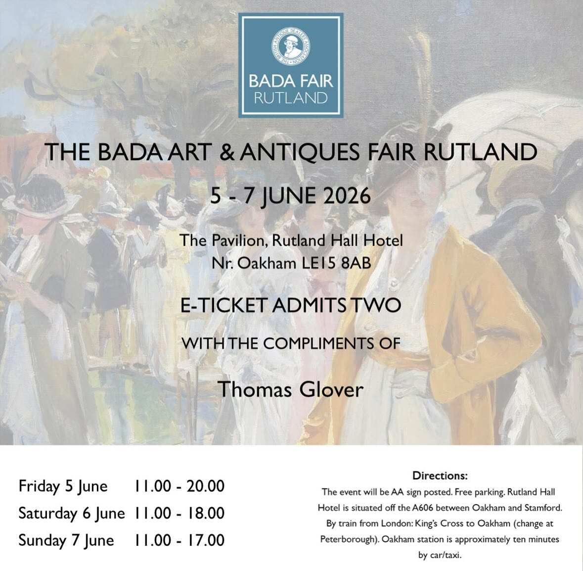 In just 2 weeks time we will be attending the inaugural BADA Art & Antiques Fair Rutland
Hosted at the Rutland Hall Hotel we will be bringing a curated collection of our antique and period jewellery and vintage timepieces from Friday 5th to Sunday 7th June.
Full details on our website or DM for complementary tickets
We look forward to seeing you there
Dealers participating include; @hollyjohnsonantiques @markgoodgerantique @rowles.gallery @stephenkalms @richard_price_clocks @johnhansord @sarahcolegravefineart @tomasso.art @freshfordsfine @garretandhurst @jayarenski