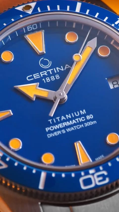 🔹 Offizieller Händler: Jenni Uhren AG
Besuche uns auf 👉 www.jenni-uhren.ch
This summer, get your own sunset on the wrist. Meet the DS Action Diver 38mm Titanium in this gorgeous shade, a high-contrast surge of color inspired by sea and sun.
Get the DS Action Diver 38mm Titanium in new colors on our website, or visit Certina retailers.
#Certina #CountOnMe #CertinaWatch #DSActionDiver #SwissWatch #DSConceptExtremeShockResistance